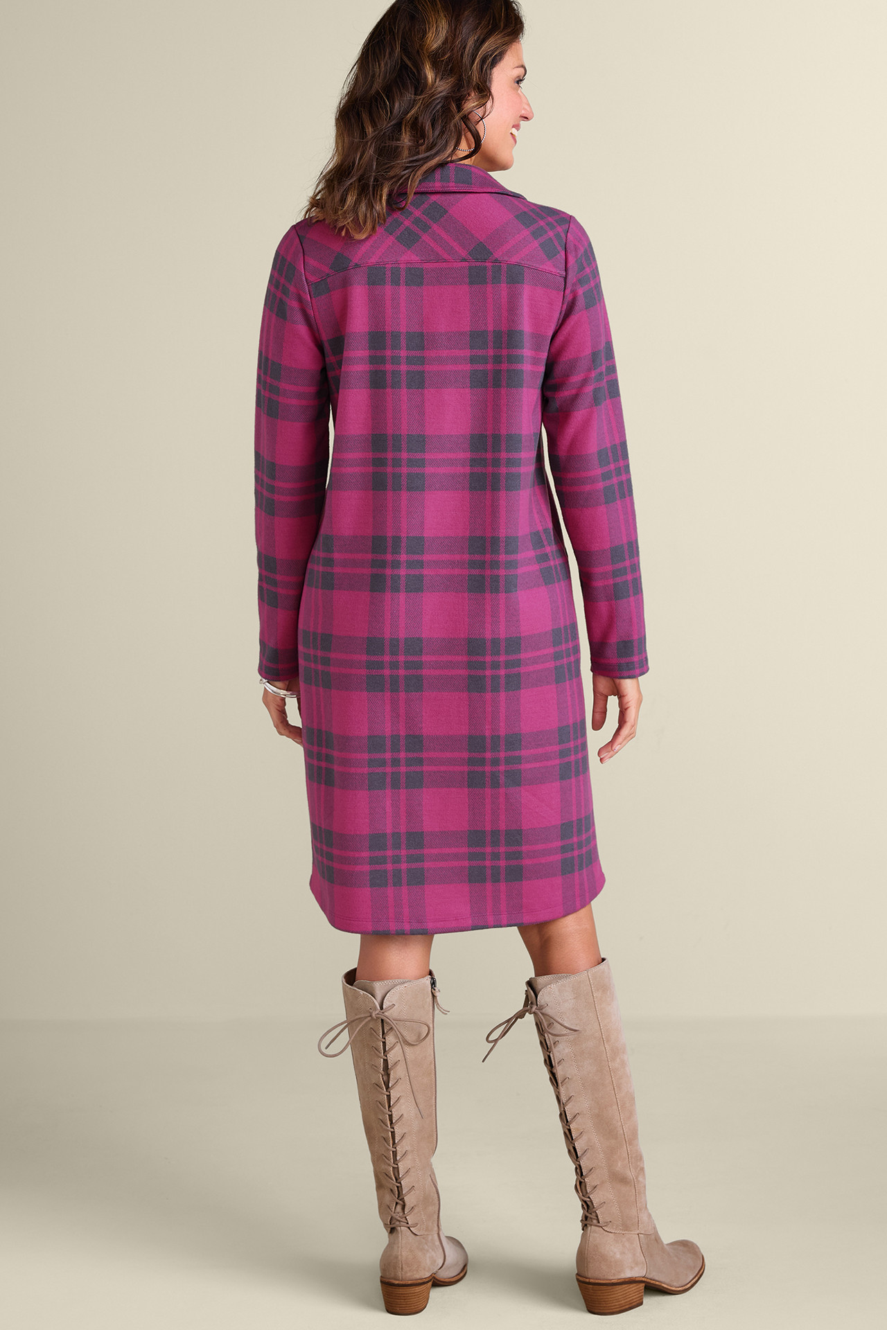 Paramount Plaid Dress - Soft Surroundings Outlet
