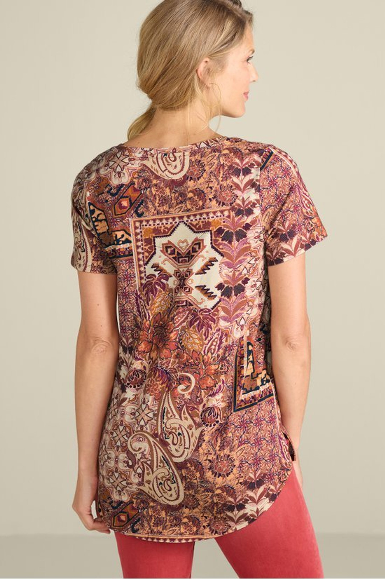 SoftEssential™ Supima® Isabel Short Sleeve Tunic - Soft Surroundings Outlet