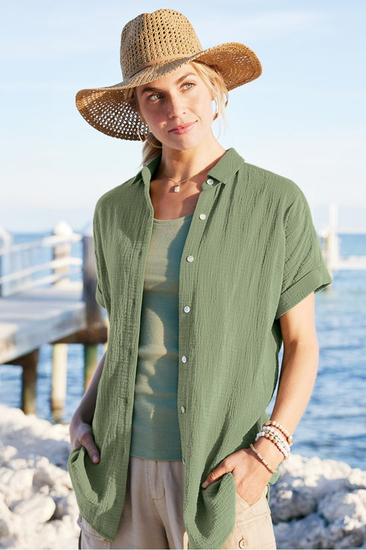 Je Veux Gauze Top - Soft Surroundings Outlet