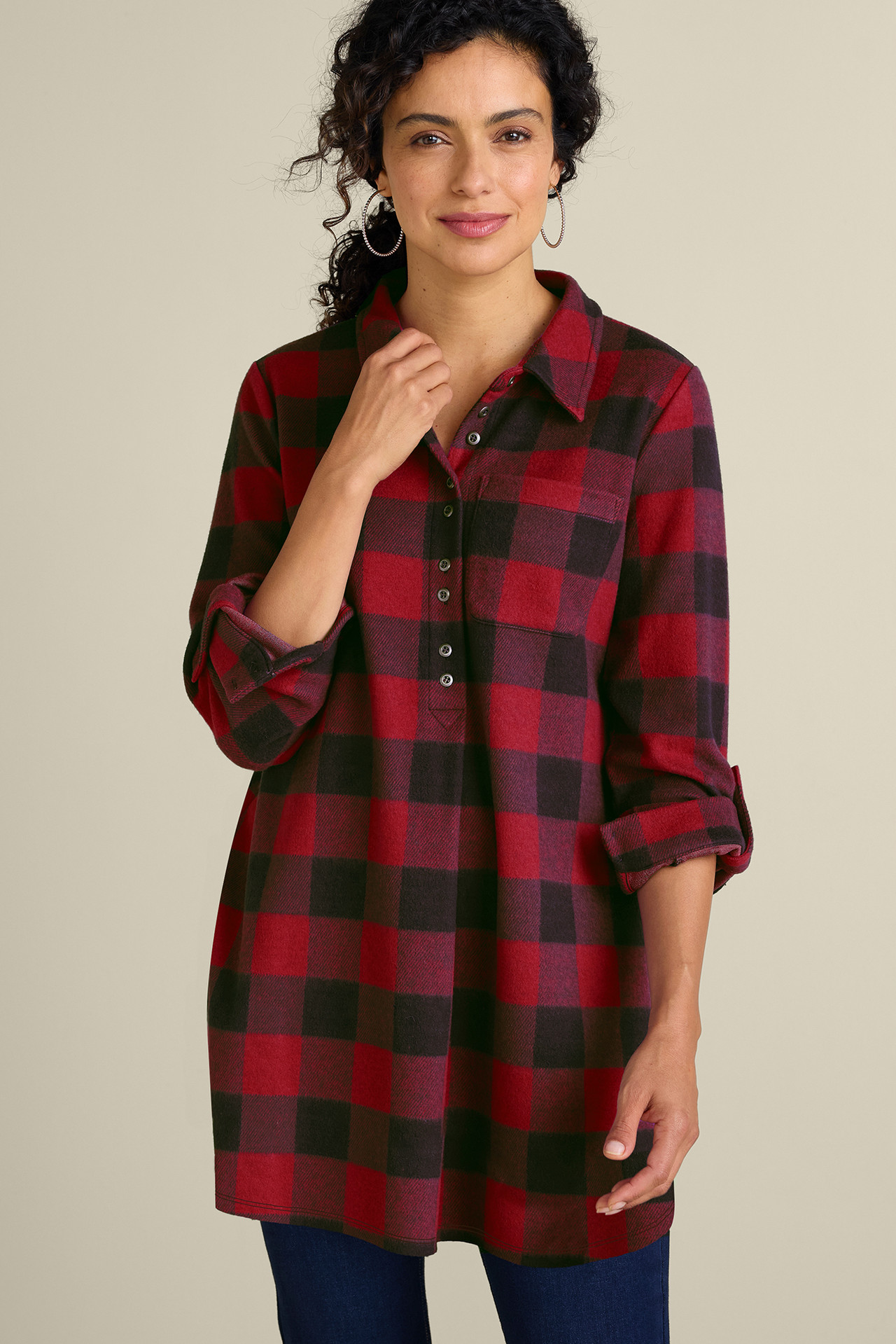 Mad About Plaid Tunic - Soft Surroundings Outlet
