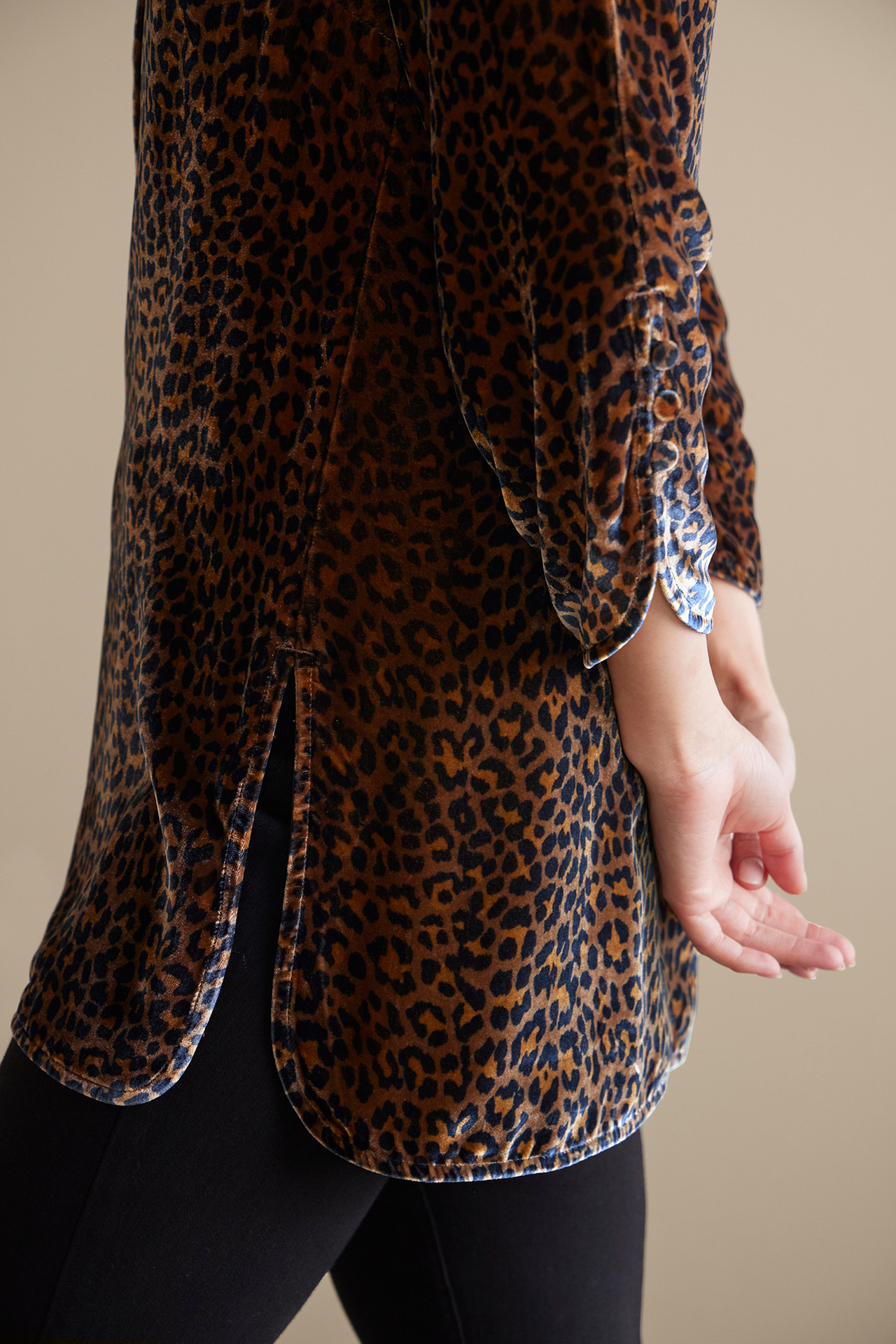 Icon Silk Velvet Poets Tunic Shirt - Soft Surroundings Outlet