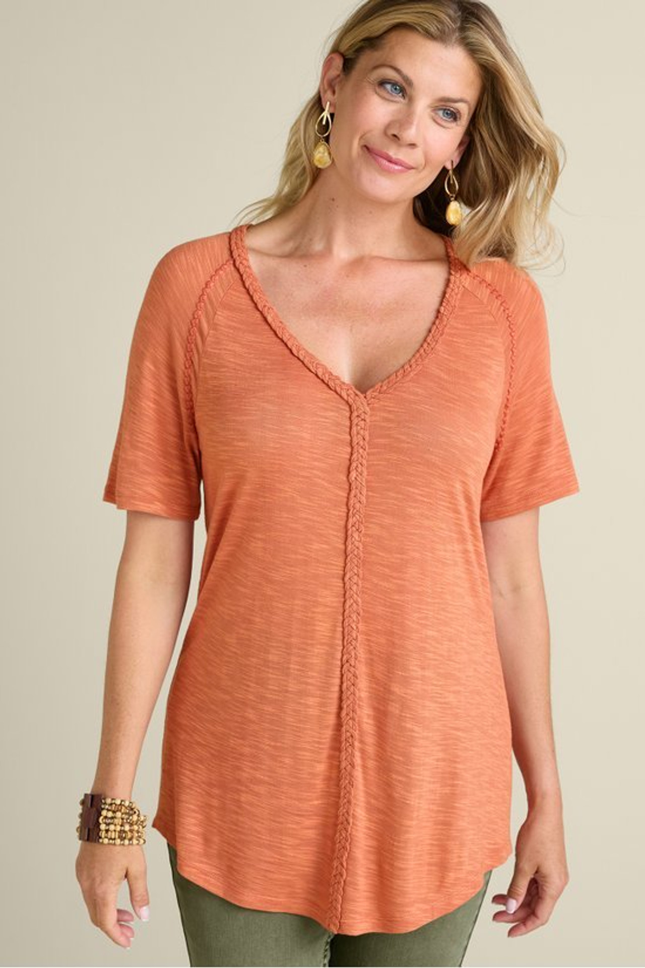 Lainey Slub Tee - Soft Surroundings Outlet