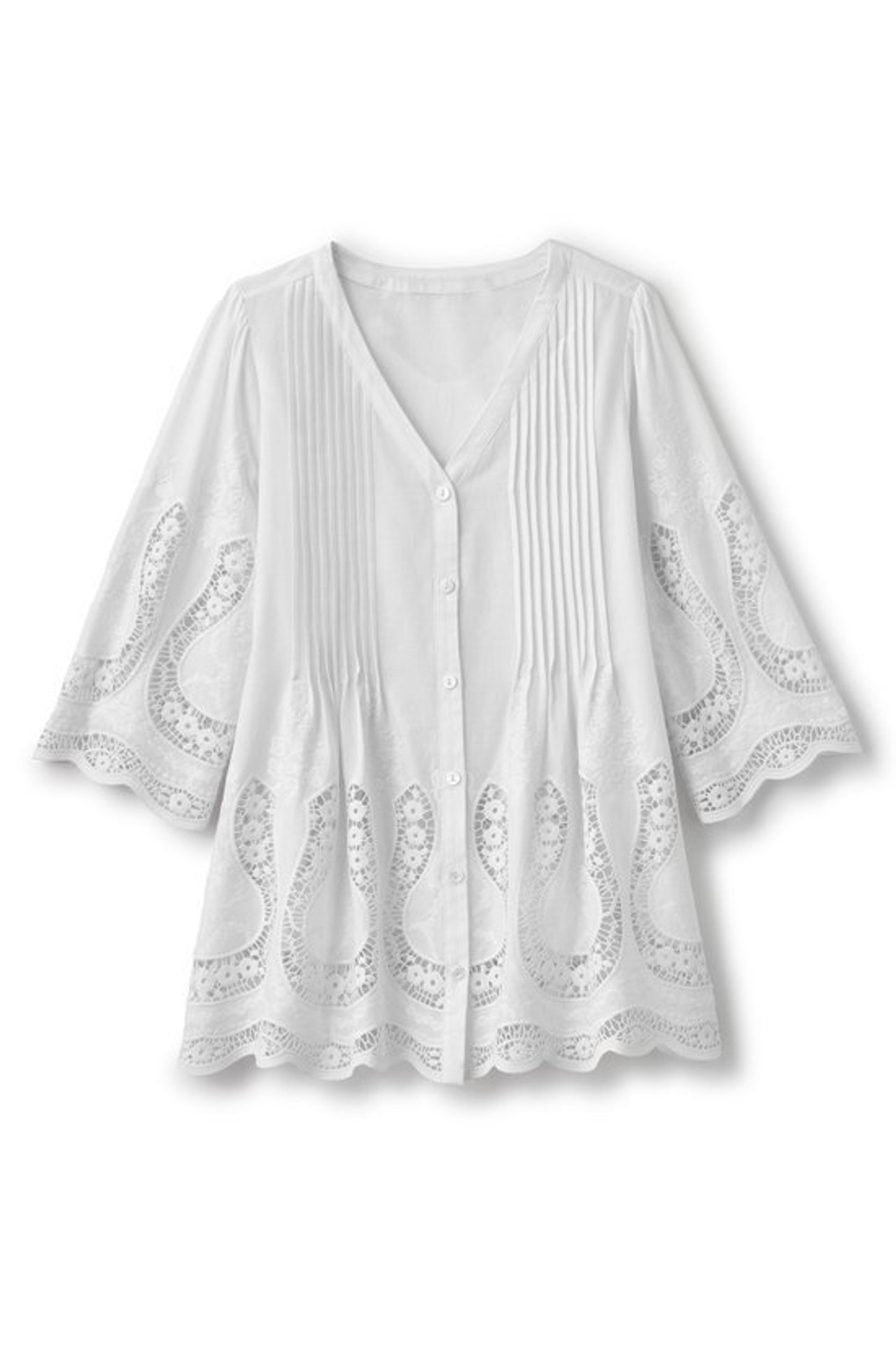 Trella Eyelet Top - Soft Surroundings Outlet