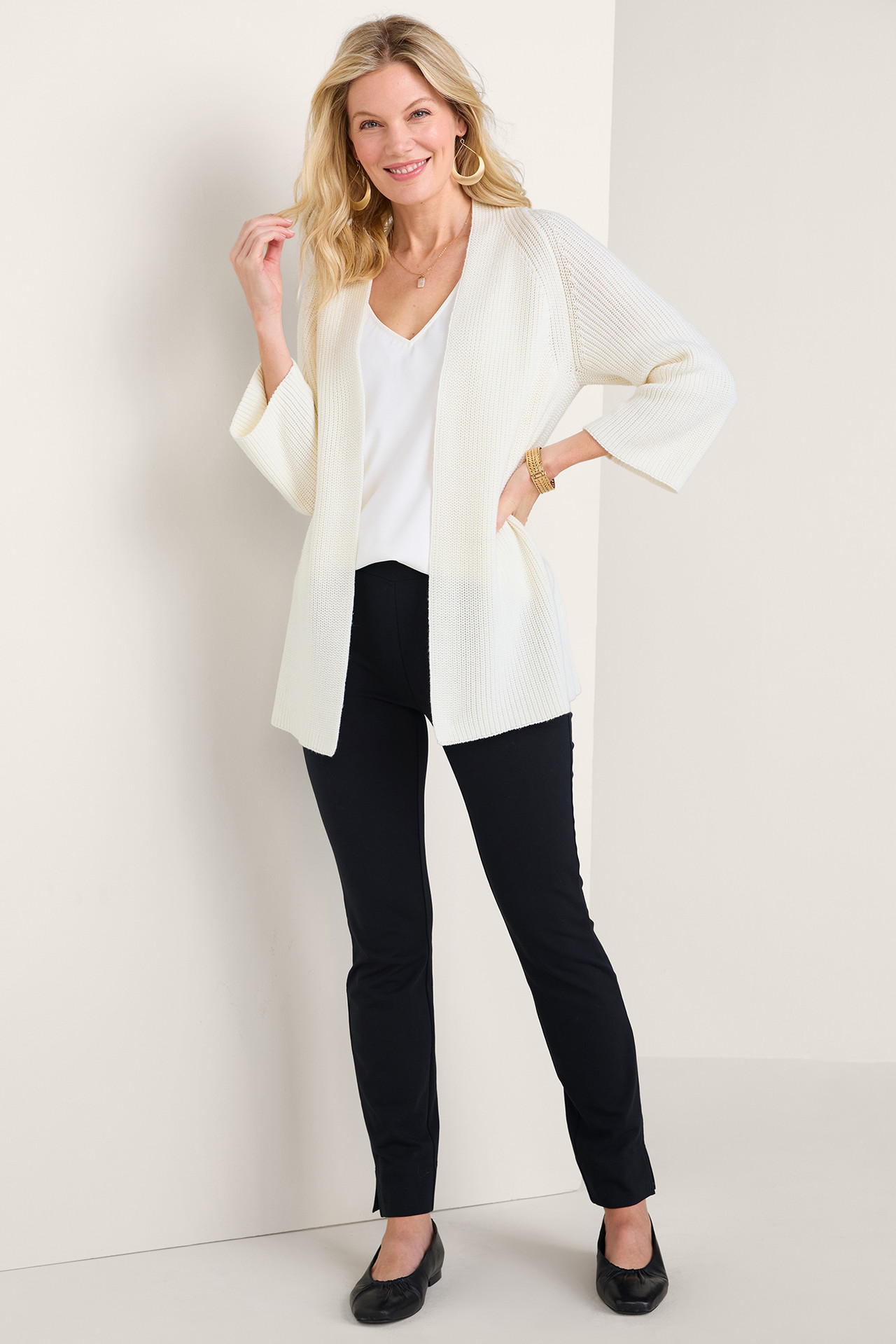 Amberlyn Shaker Stitch Cardigan - Soft Surroundings Outlet