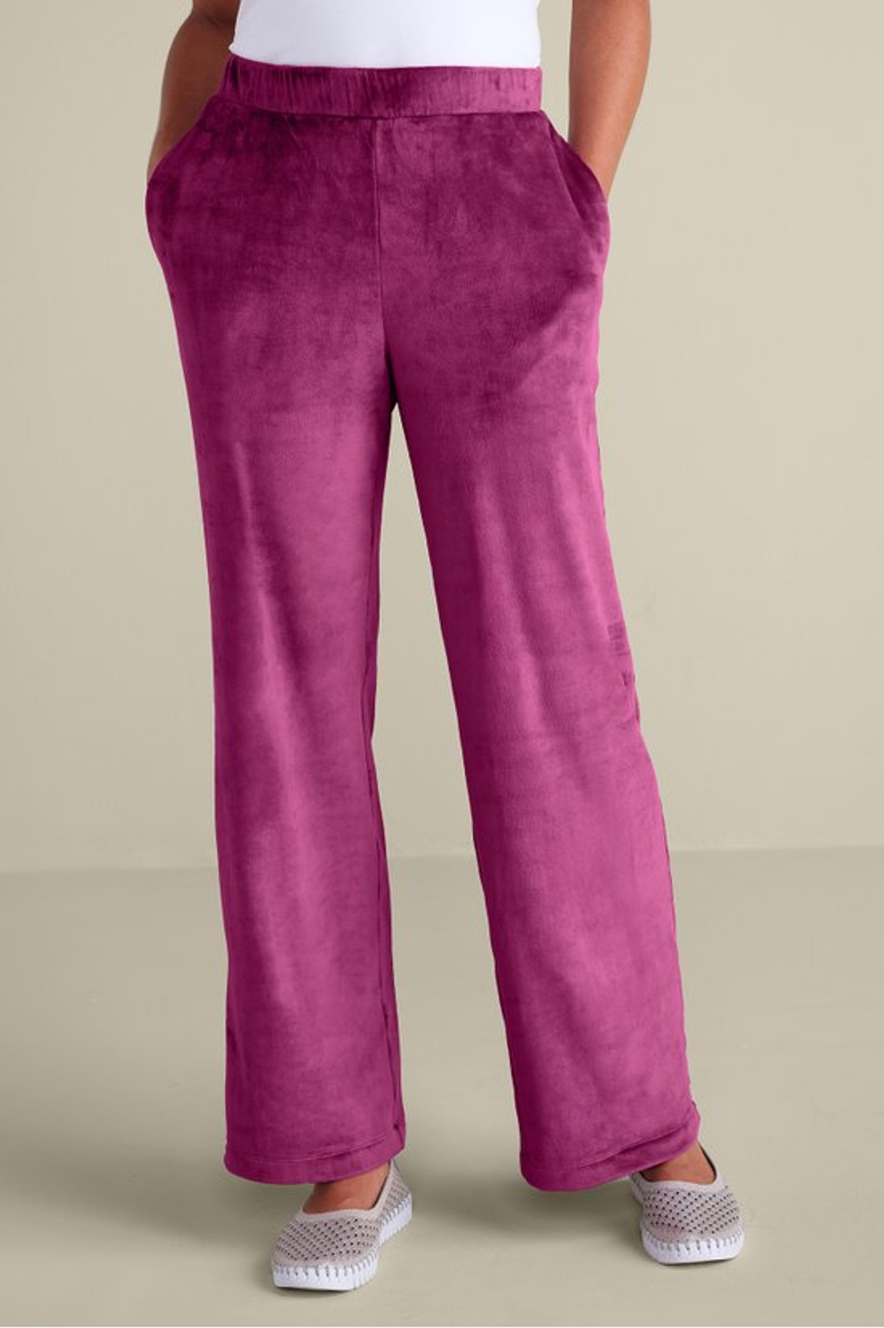 Dixie Velour Wide Leg Pants - Soft Surroundings Outlet