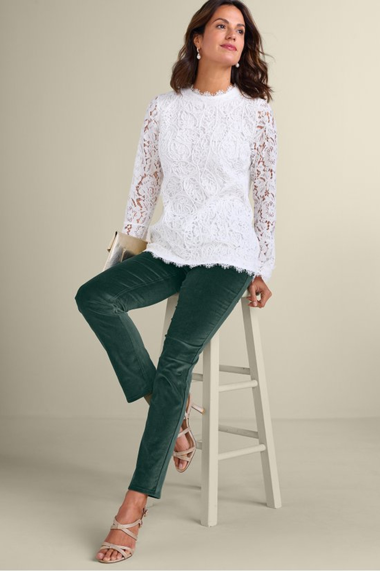 Sutton Velveteen Pull-On Slim Leg Pants - Soft Surroundings Outlet