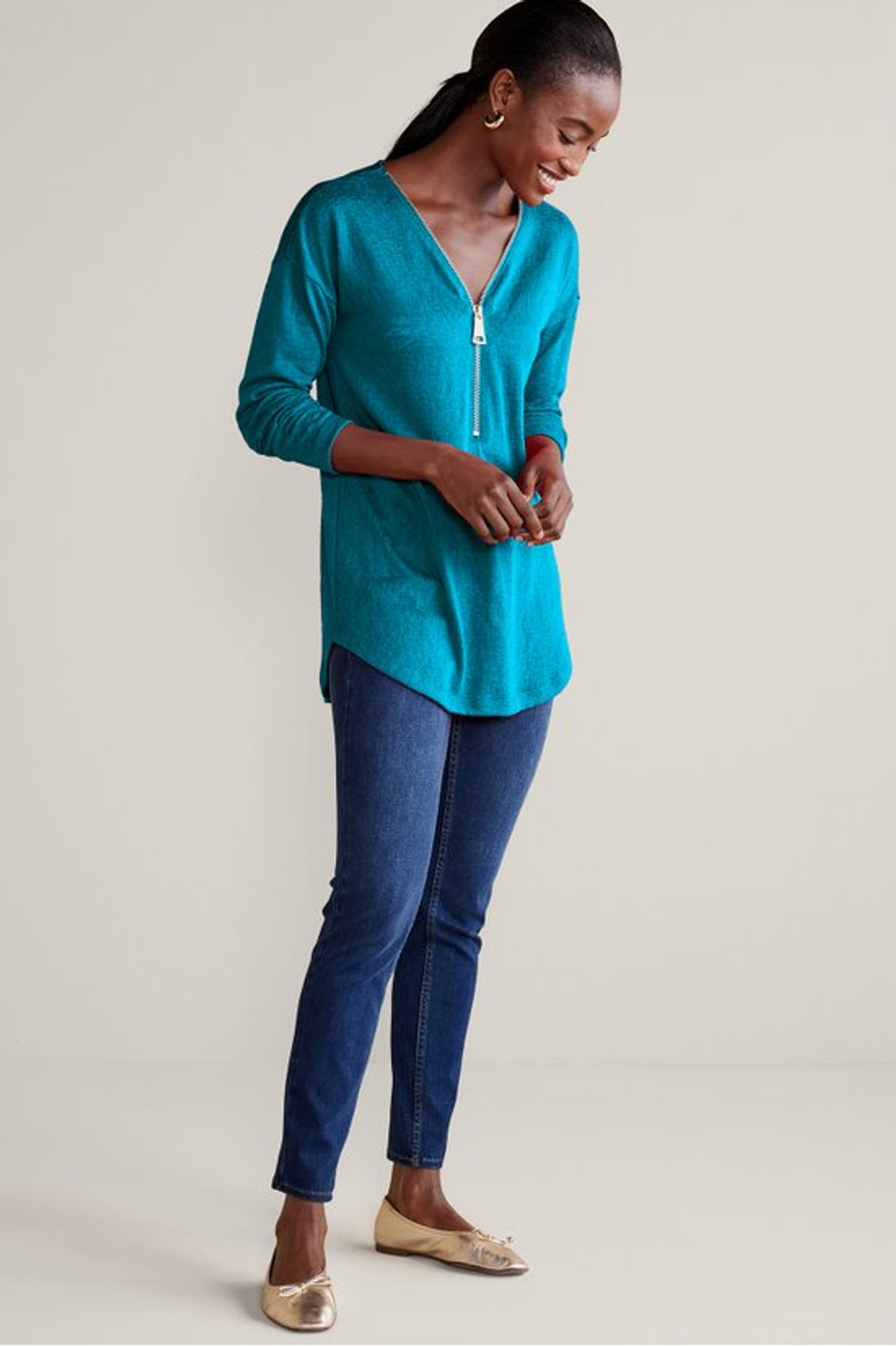 Valentina Zip Sweater - Soft Surroundings Outlet