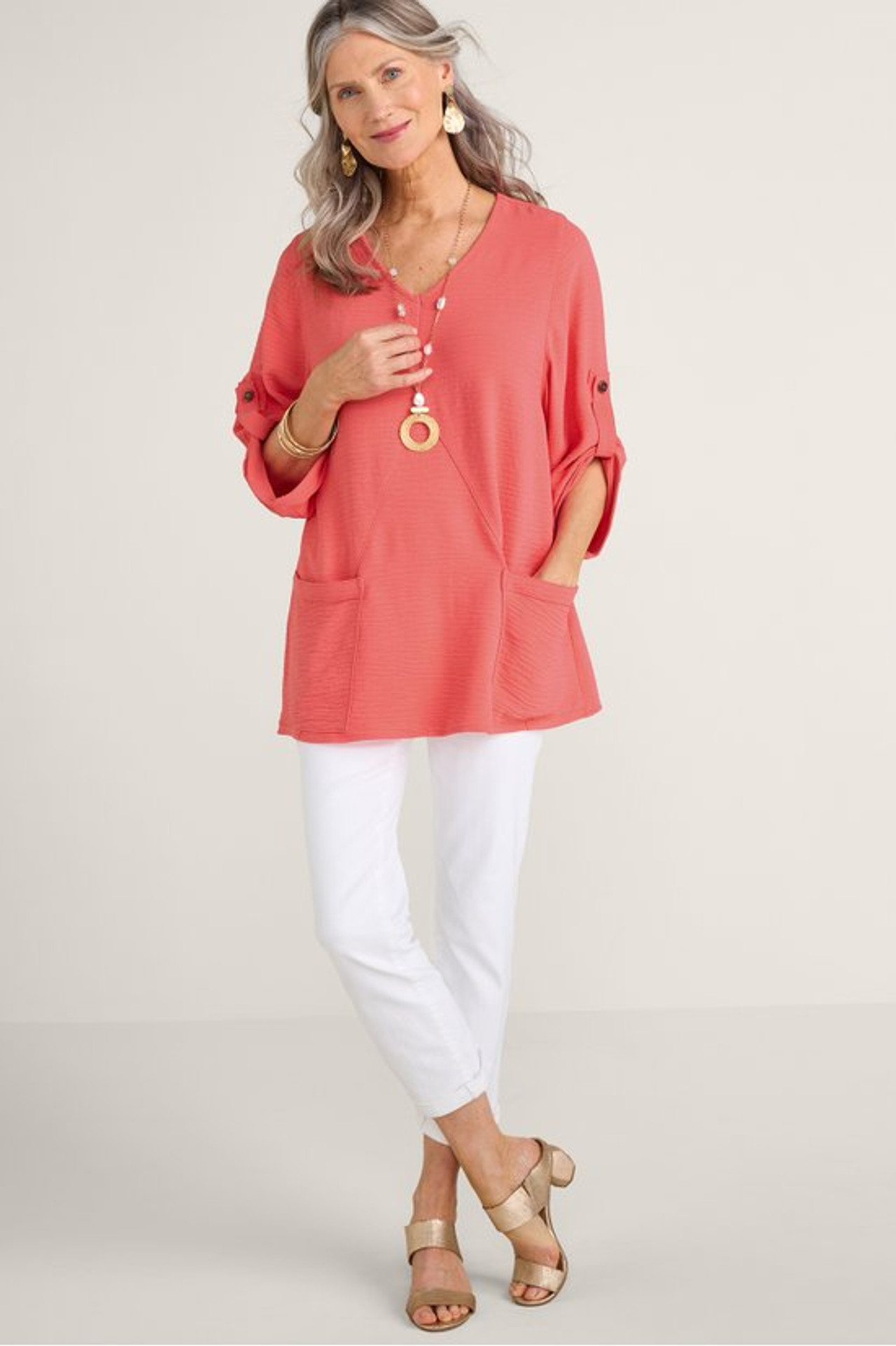 Josette Textured Tunic - Soft Surroundings Outlet