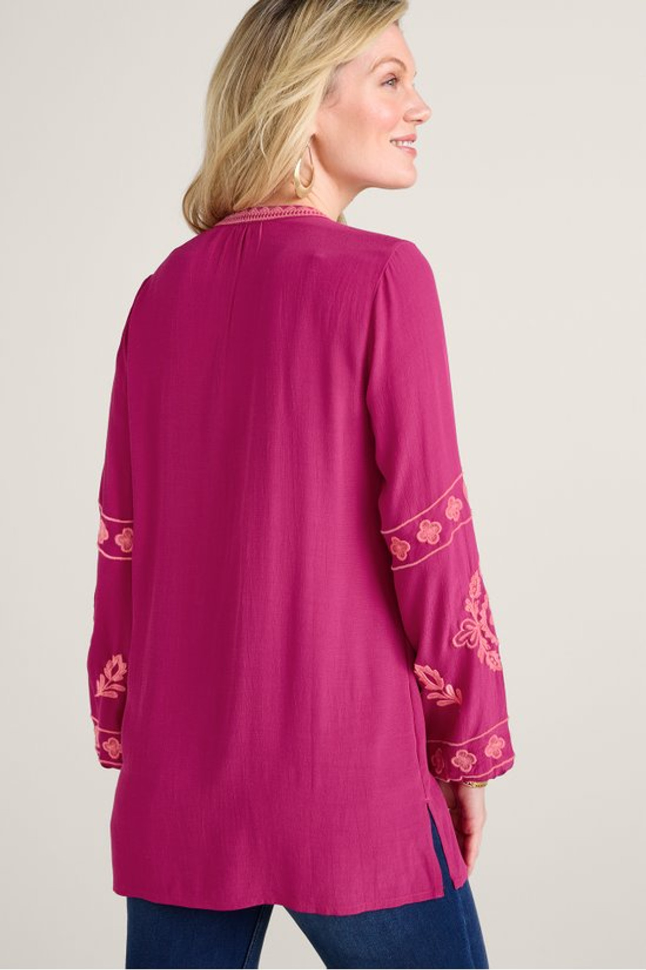 Annaka Embroidered Tunic - Soft Surroundings Outlet