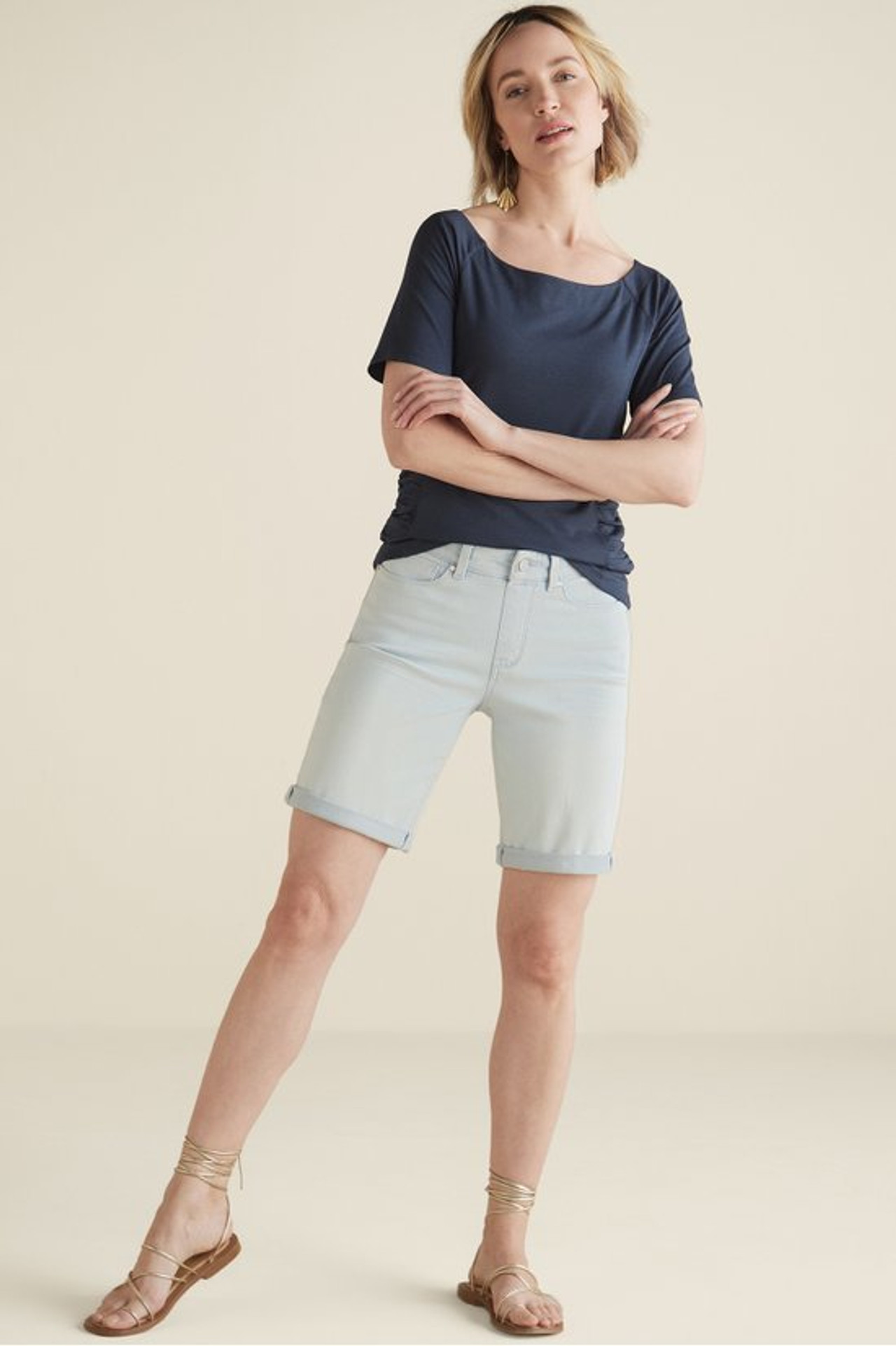 Ultimate Denim Pull On Relaxed Shorts - Soft Surroundings Outlet