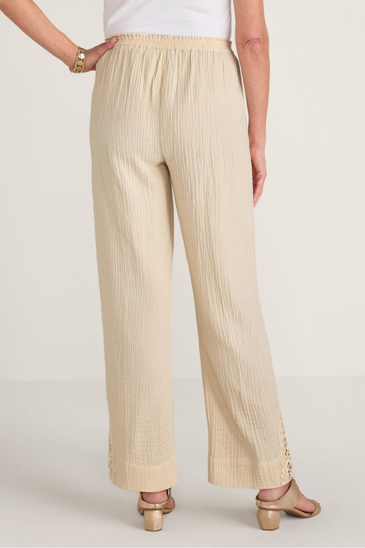 Hint of Lace Gauze Pants - Soft Surroundings Outlet