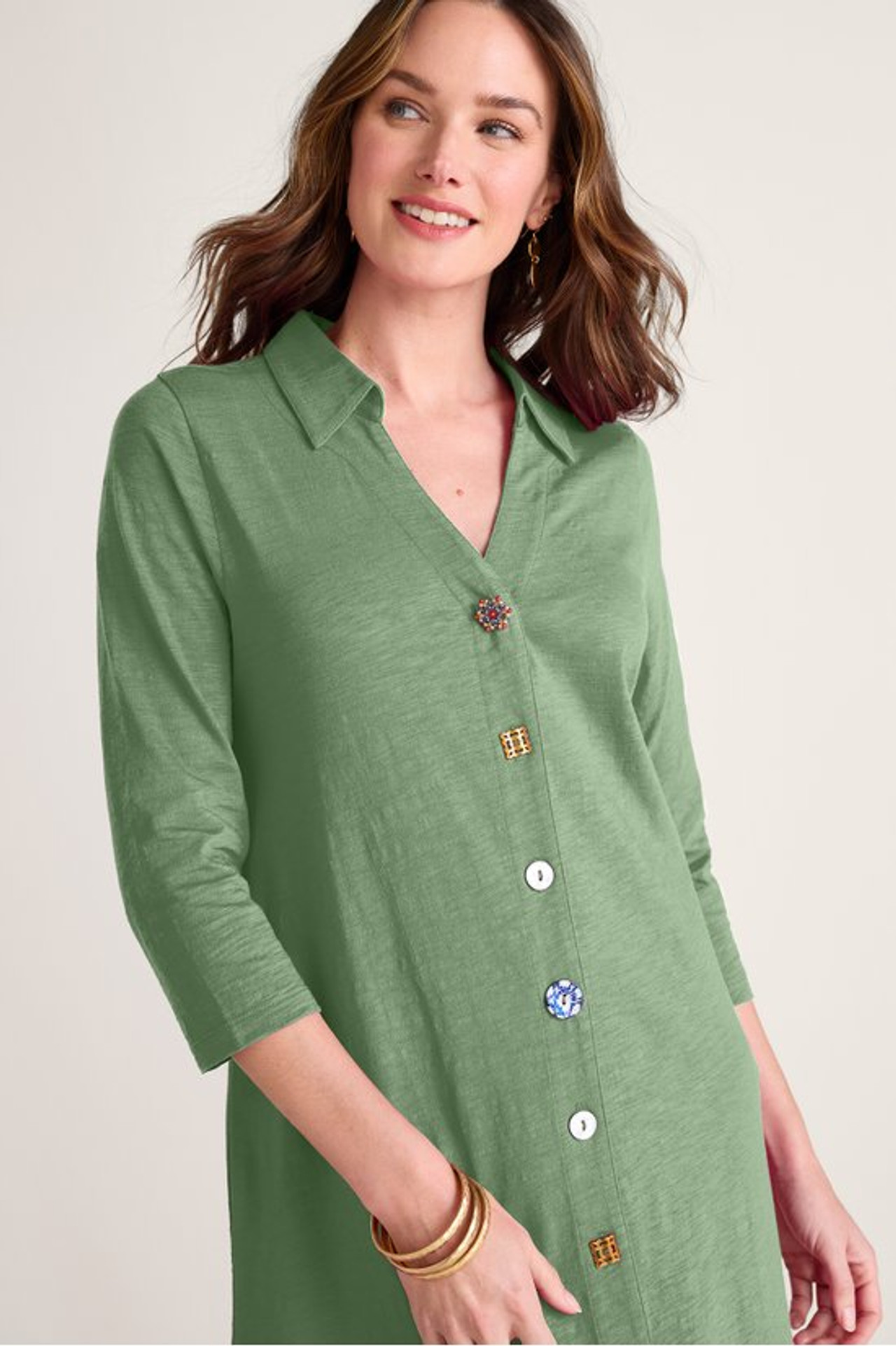 Danielle ¾ Sleeve Maxi Dress - Soft Surroundings Outlet