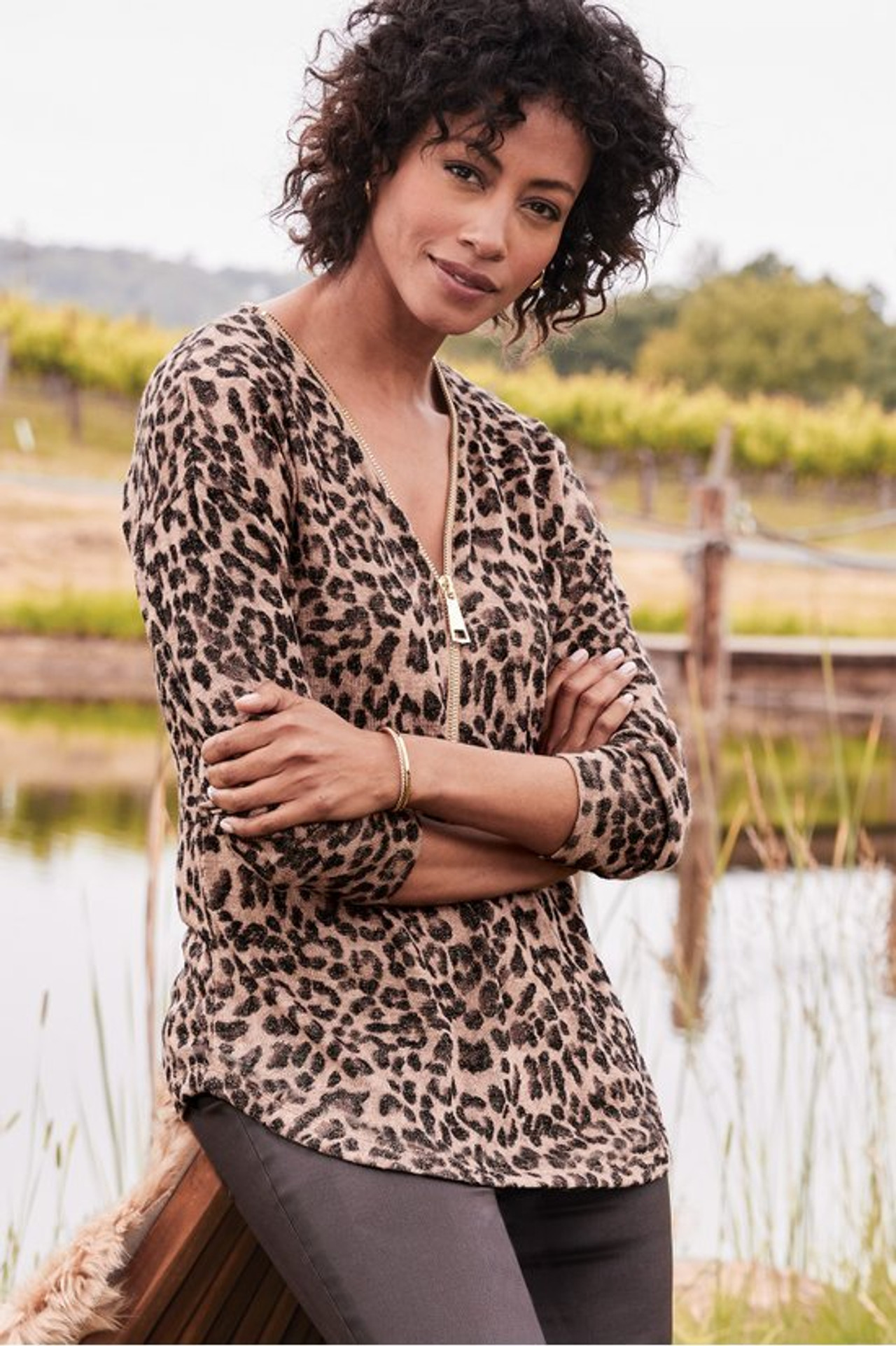 Valentina Zip Sweater - Soft Surroundings Outlet