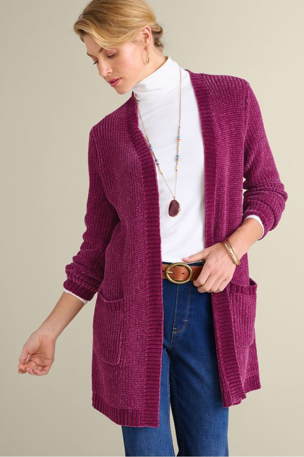 Faith Chenille Cardigan - Soft Surroundings Outlet