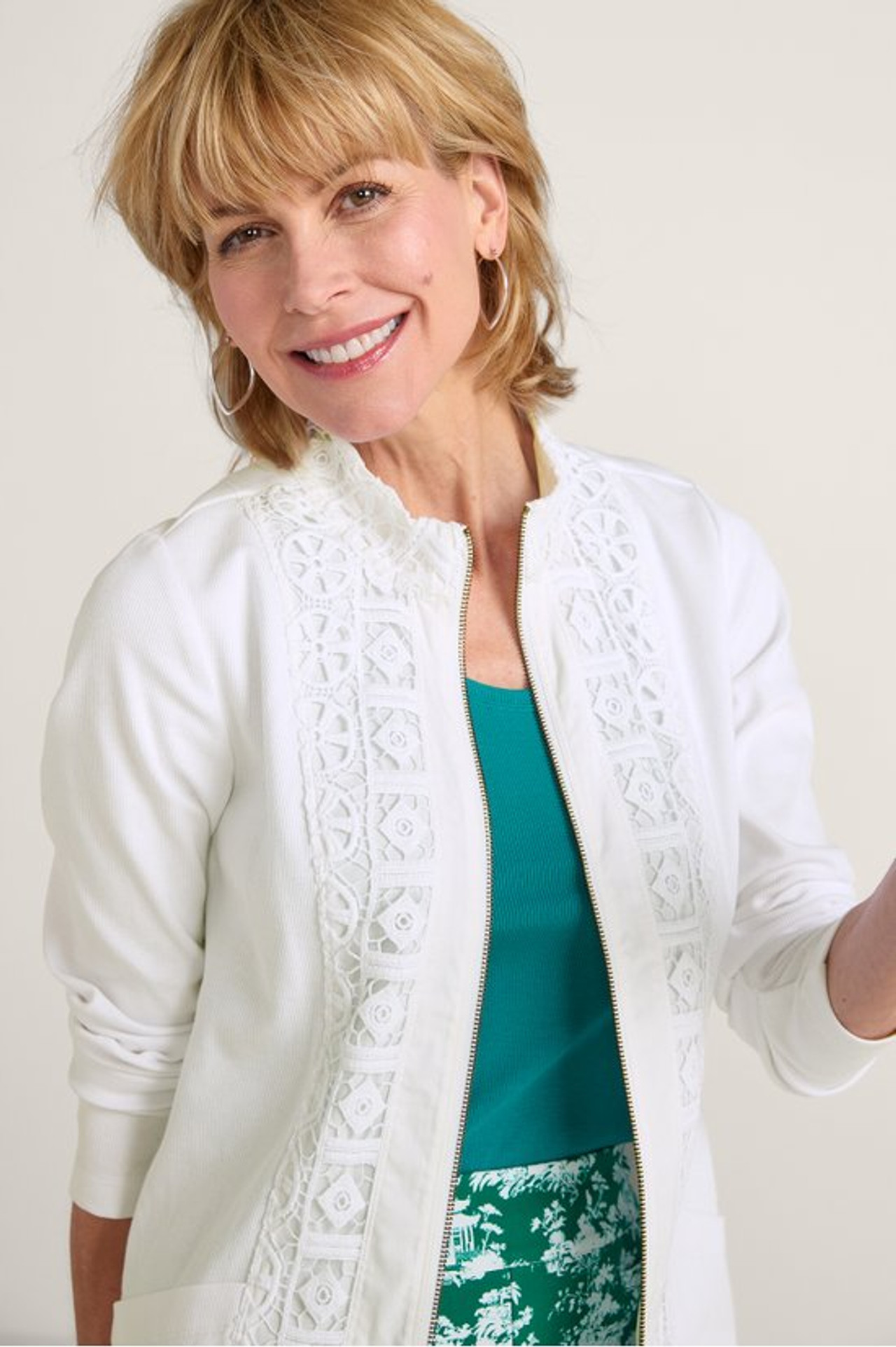 Eyelet Zip Jacket - Soft Surroundings Outlet