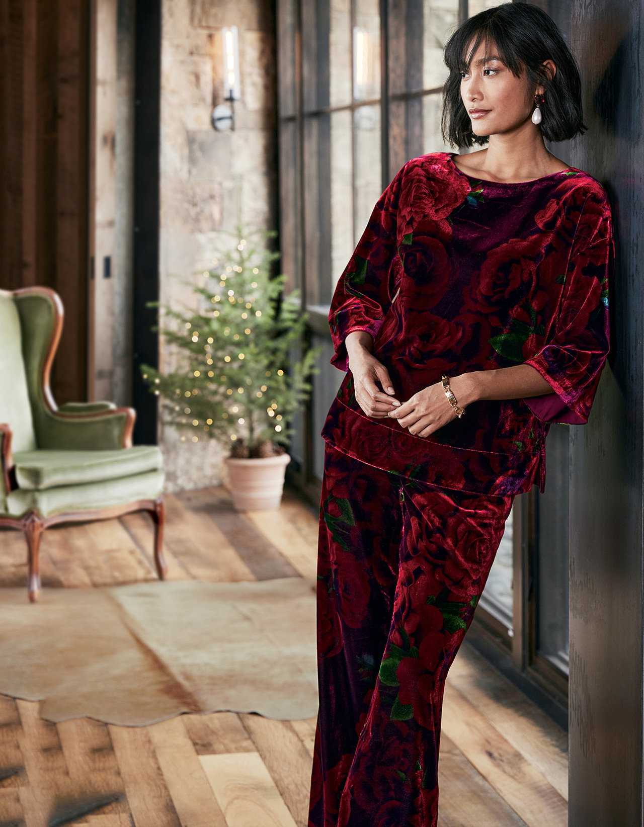 Aria Velvet Wide Leg Pants - Soft Surroundings Outlet