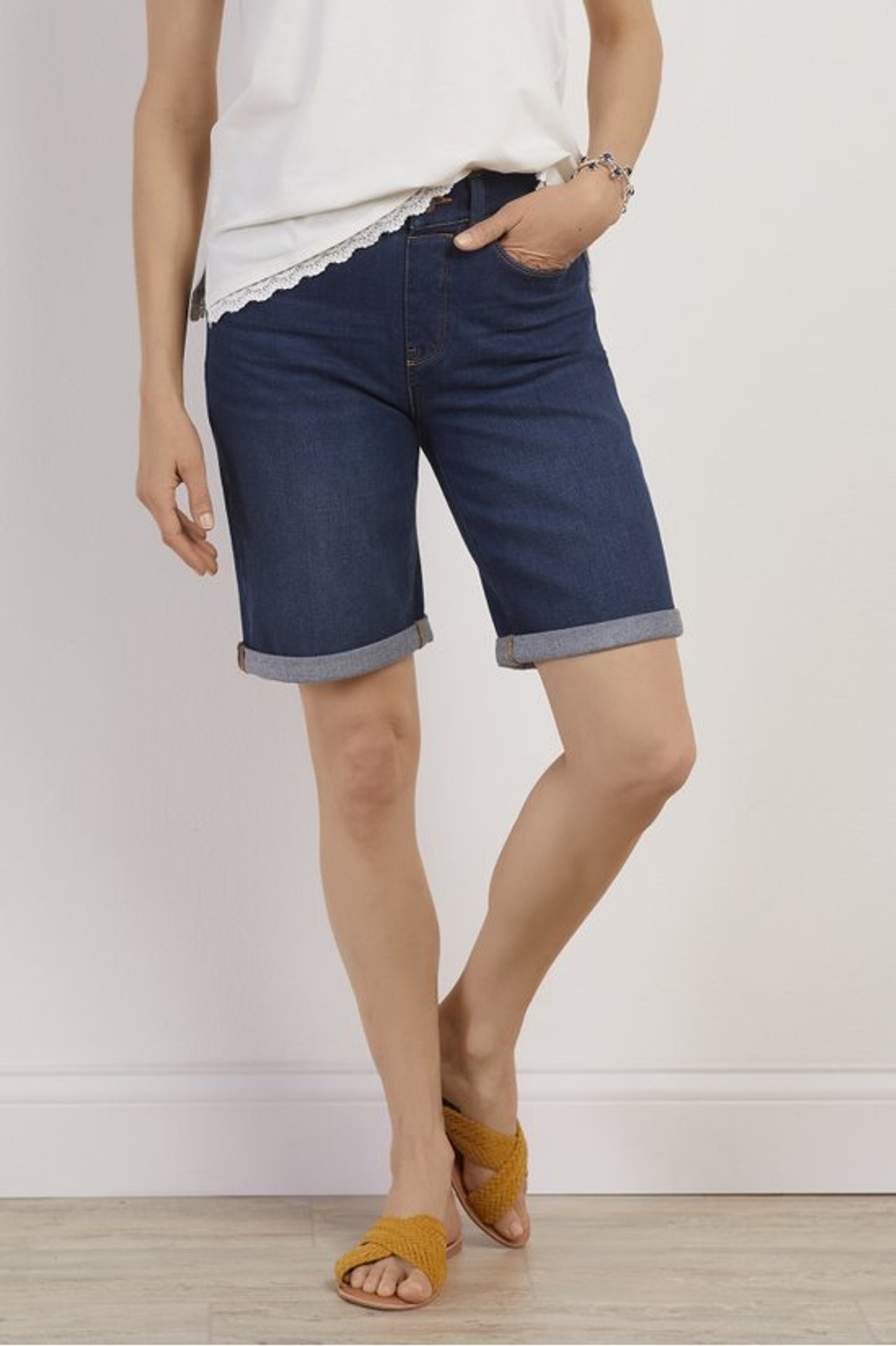 Ultimate Denim Pull On Relaxed Shorts - Soft Surroundings Outlet