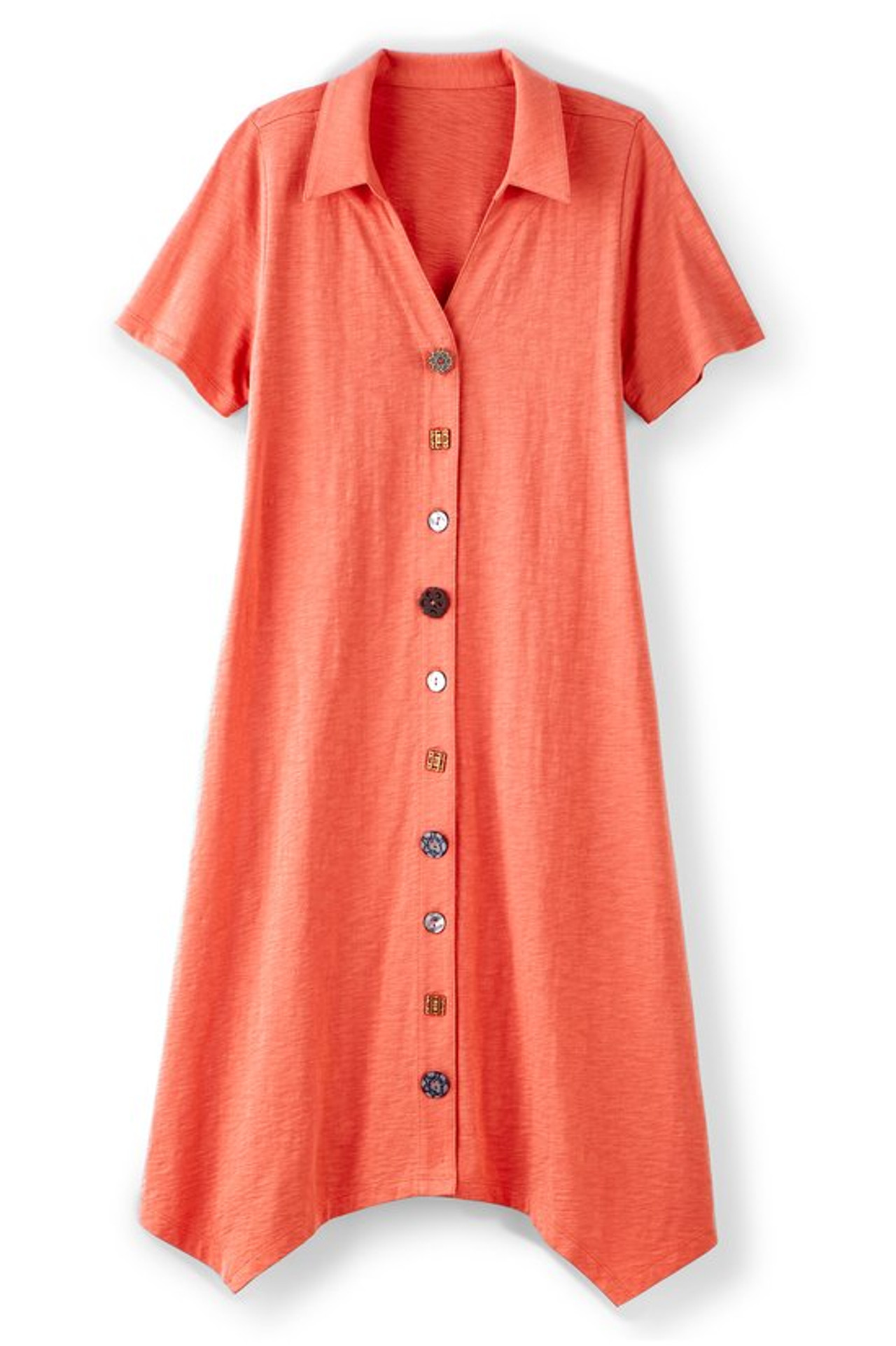 Danielle Button Dress - Soft Surroundings Outlet