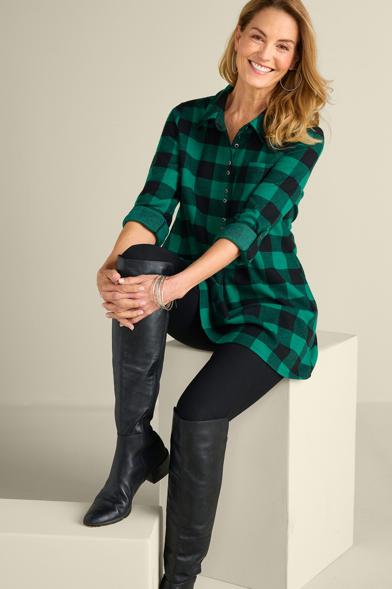 Mad About Plaid Tunic - Soft Surroundings Outlet