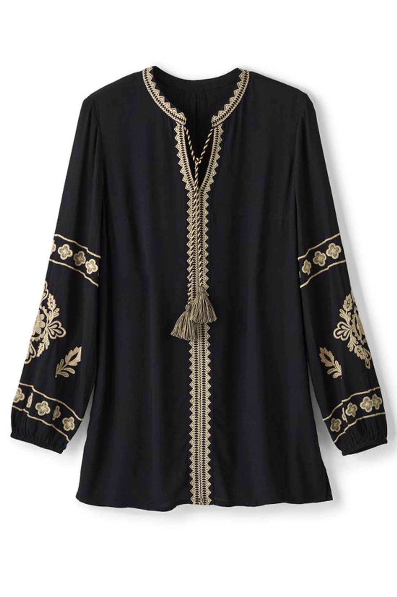 Annaka Embroidered Tunic - Soft Surroundings Outlet