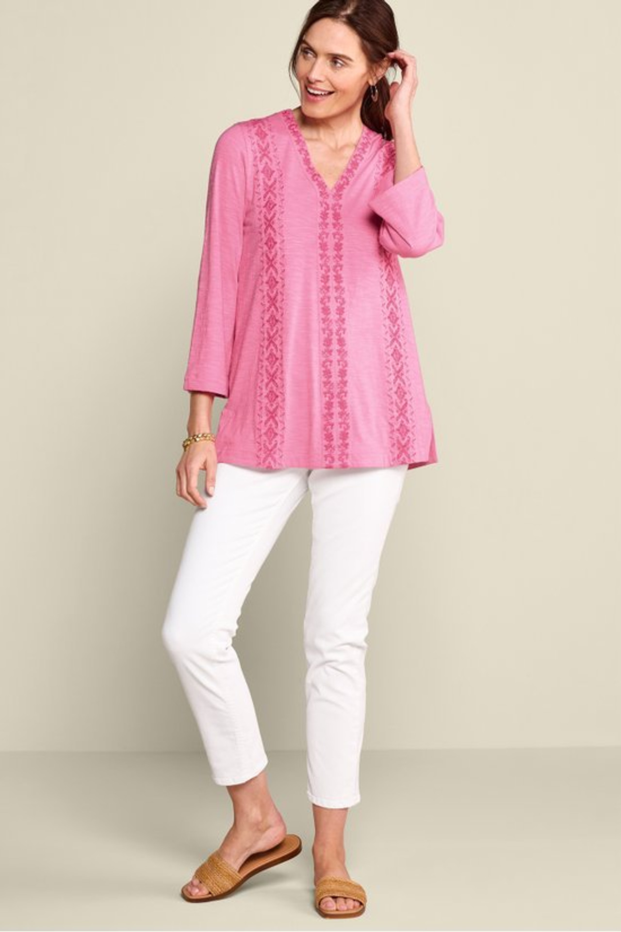 Ingrid Embroidered Tunic - Soft Surroundings Outlet