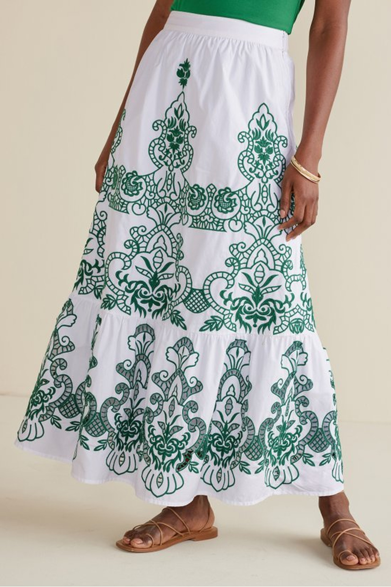 Ramona Embroidered Maxi Skirt - Soft Surroundings Outlet