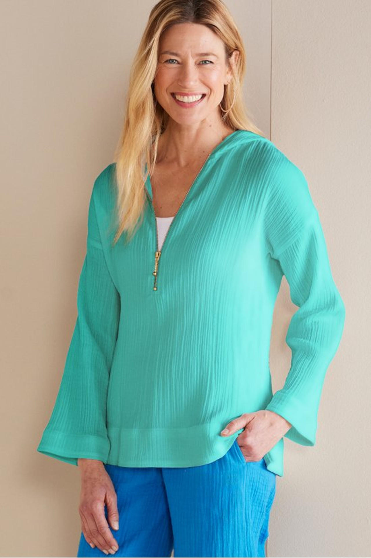 Kemia Gauze Hoodie - Soft Surroundings Outlet