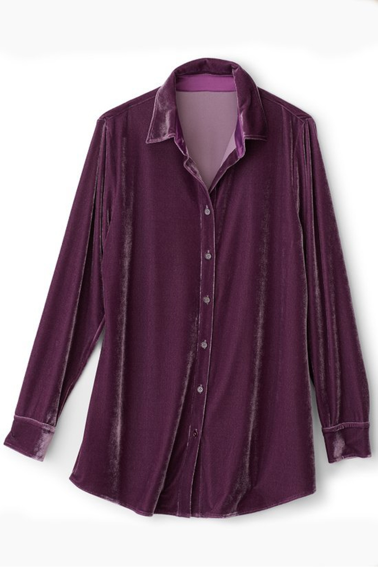 Velvet Boyfriend Tunic Shirt - Soft Surroundings Outlet