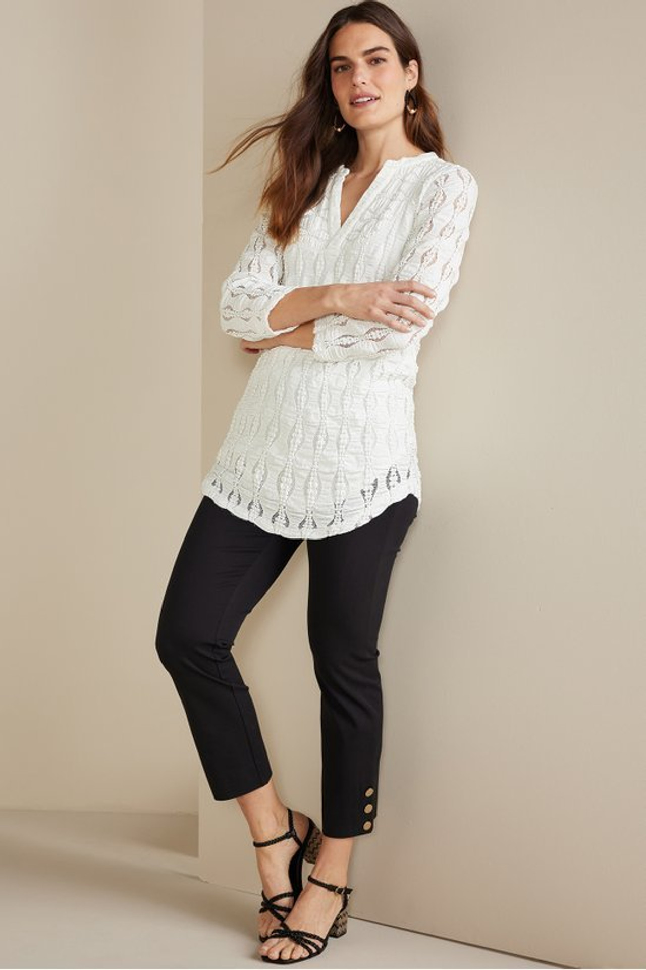 Priya Knit Lace Tunic - Soft Surroundings Outlet