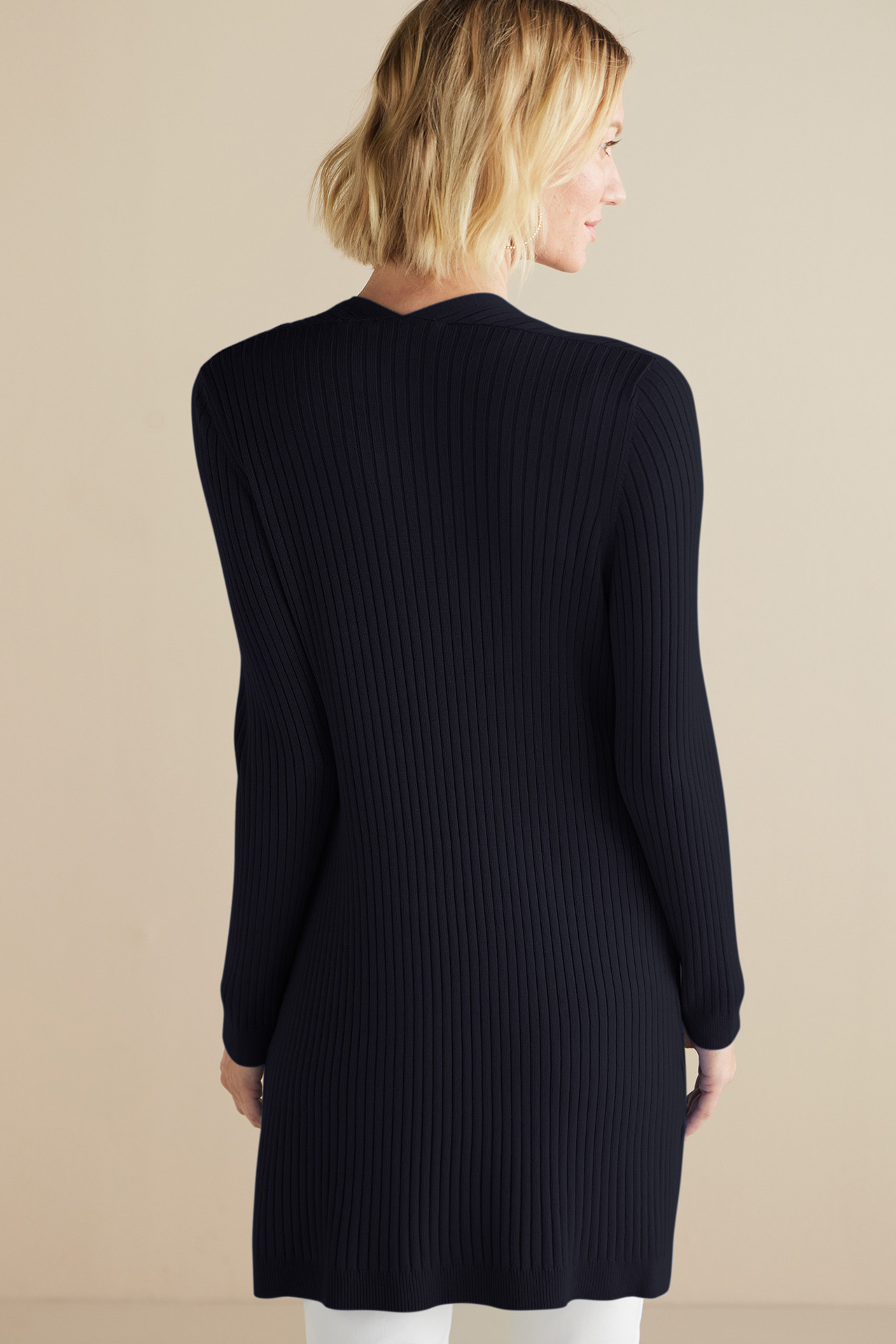 SoftEssential™ Ribbed Long Cardi - Soft Surroundings Outlet