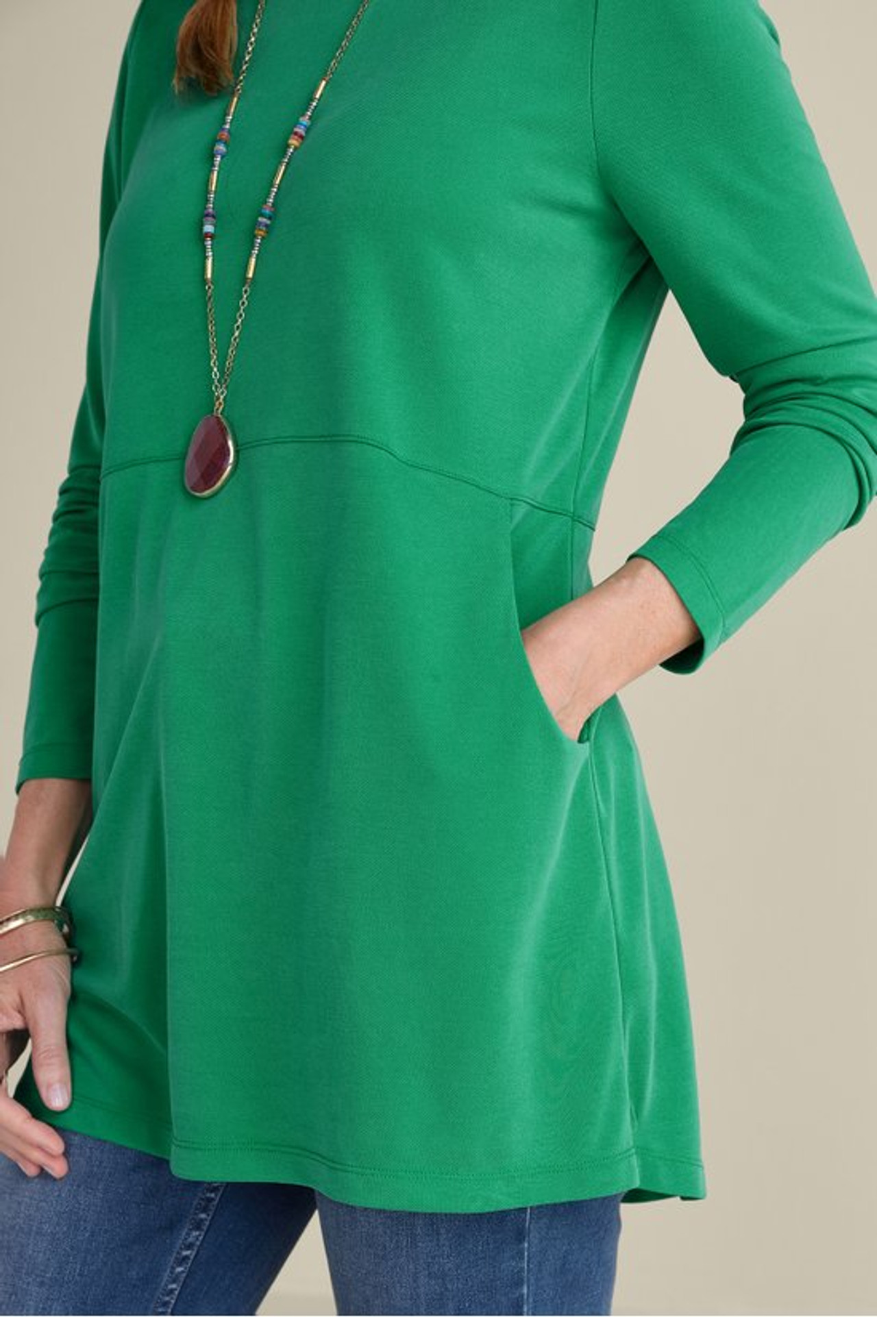 Fairfax Button-Back Tunic - Soft Surroundings Outlet