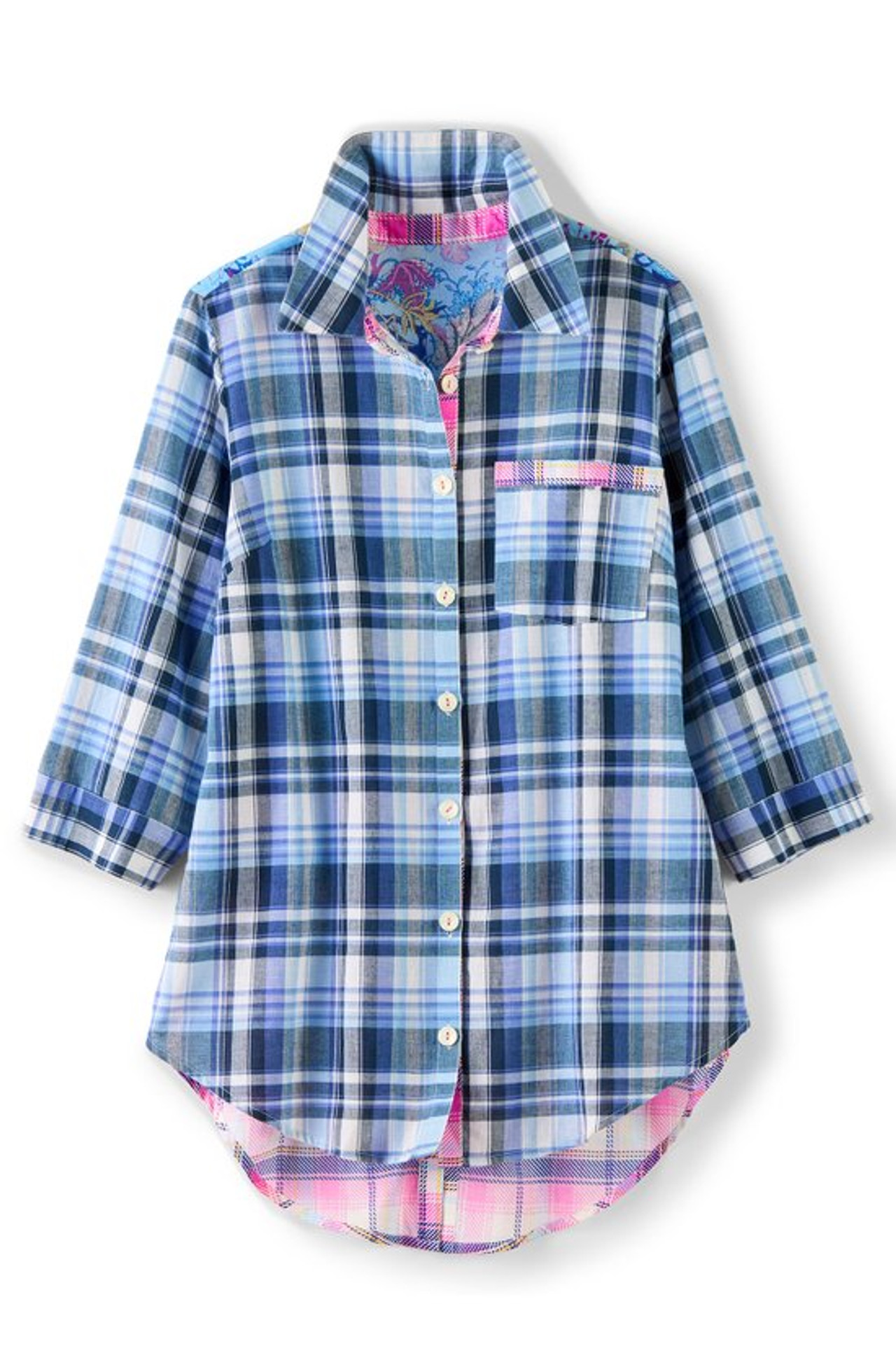 Vanita Plaid Tunic - Soft Surroundings Outlet