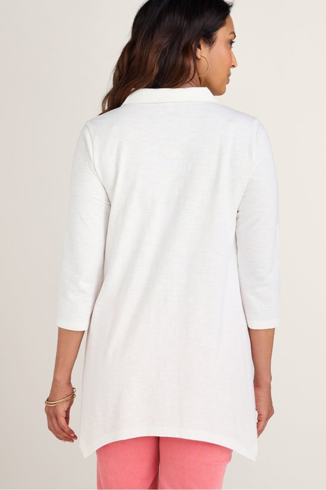 Danielle Button 3/4 Sleeve Tunic - Soft Surroundings Outlet