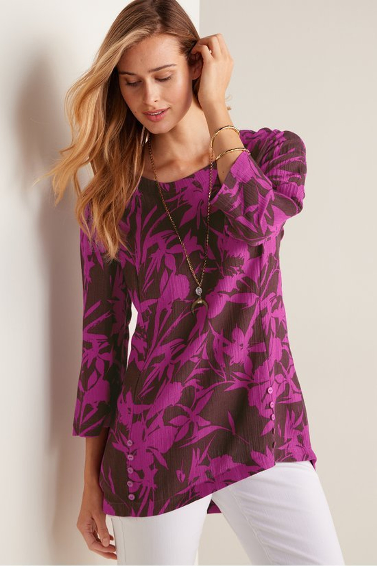 Oceo Gauze Tunic - Soft Surroundings Outlet