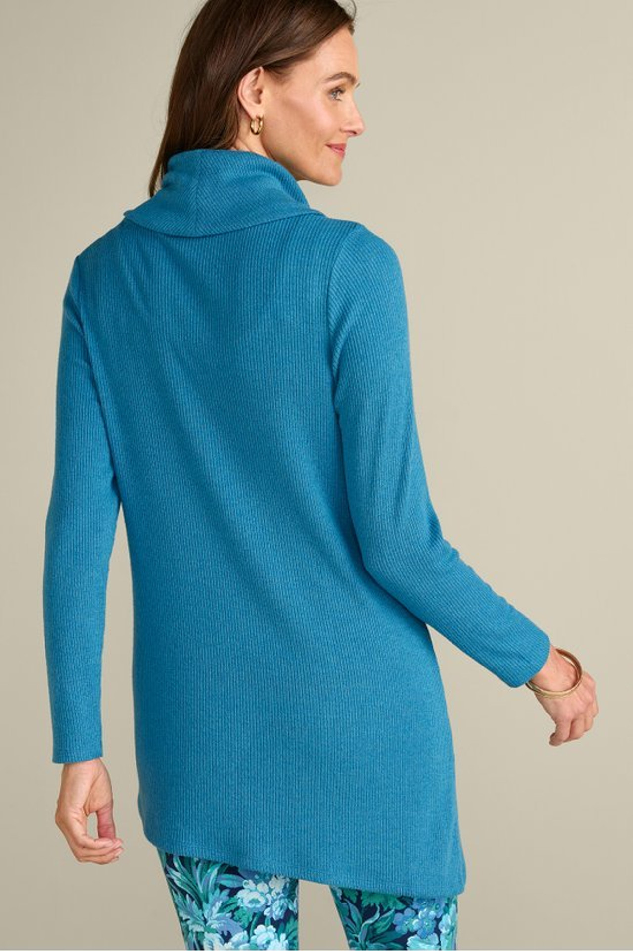 Kayla Rib Knit Cowl Neck Tunic - Soft Surroundings Outlet