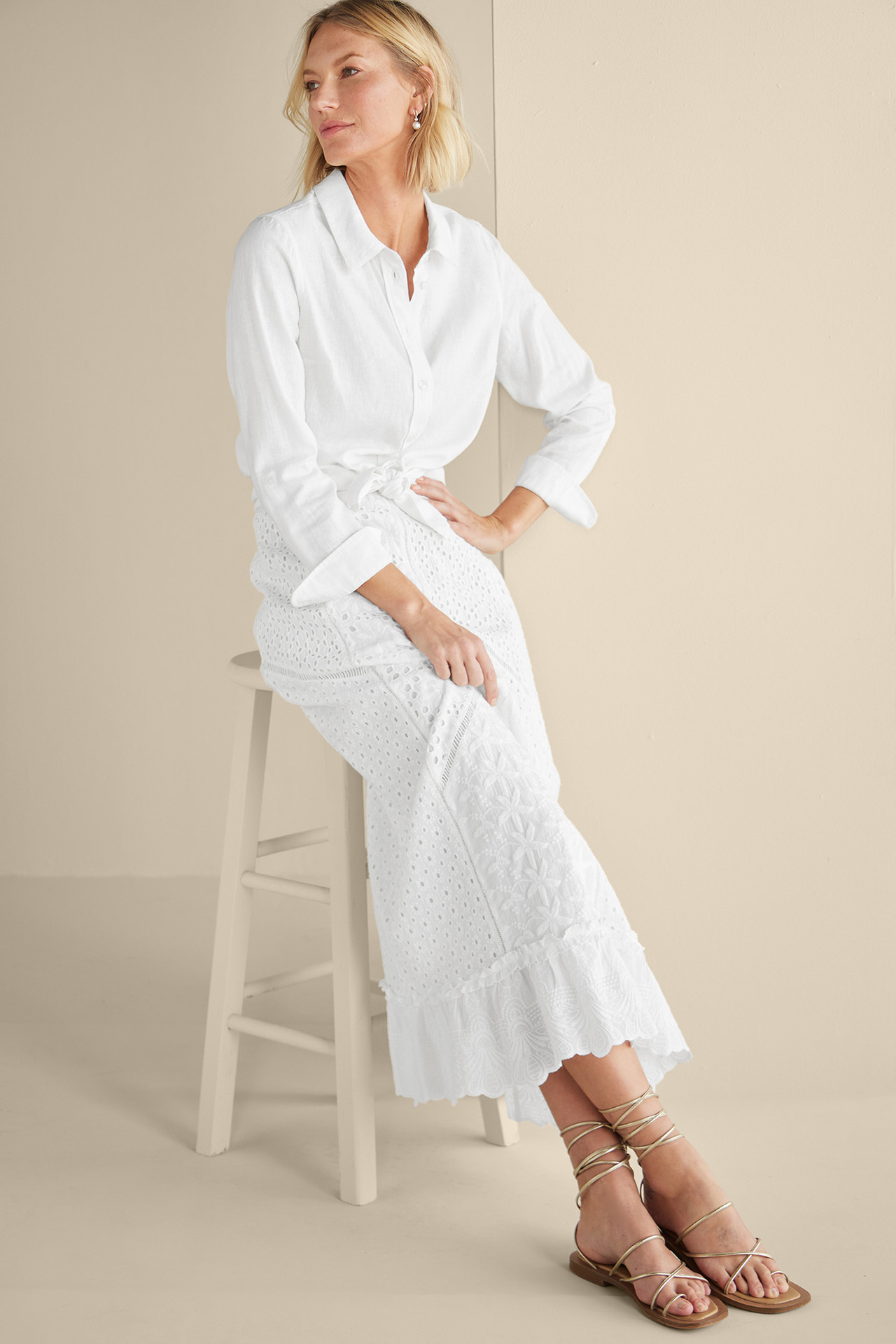 Porfiria Embellished Skirt - Soft Surroundings Outlet