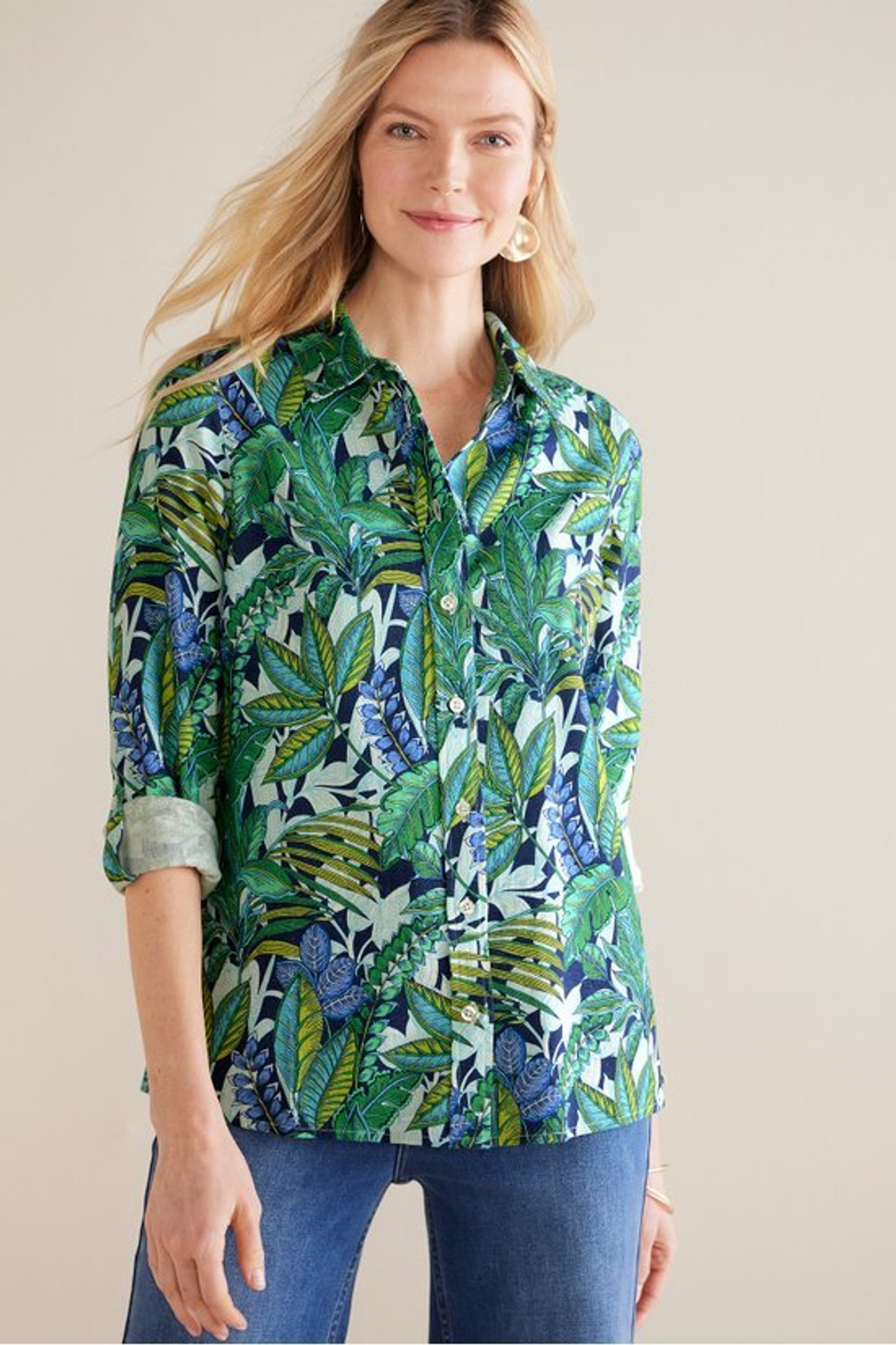 Jordan Linen Blend Shirt - Soft Surroundings Outlet