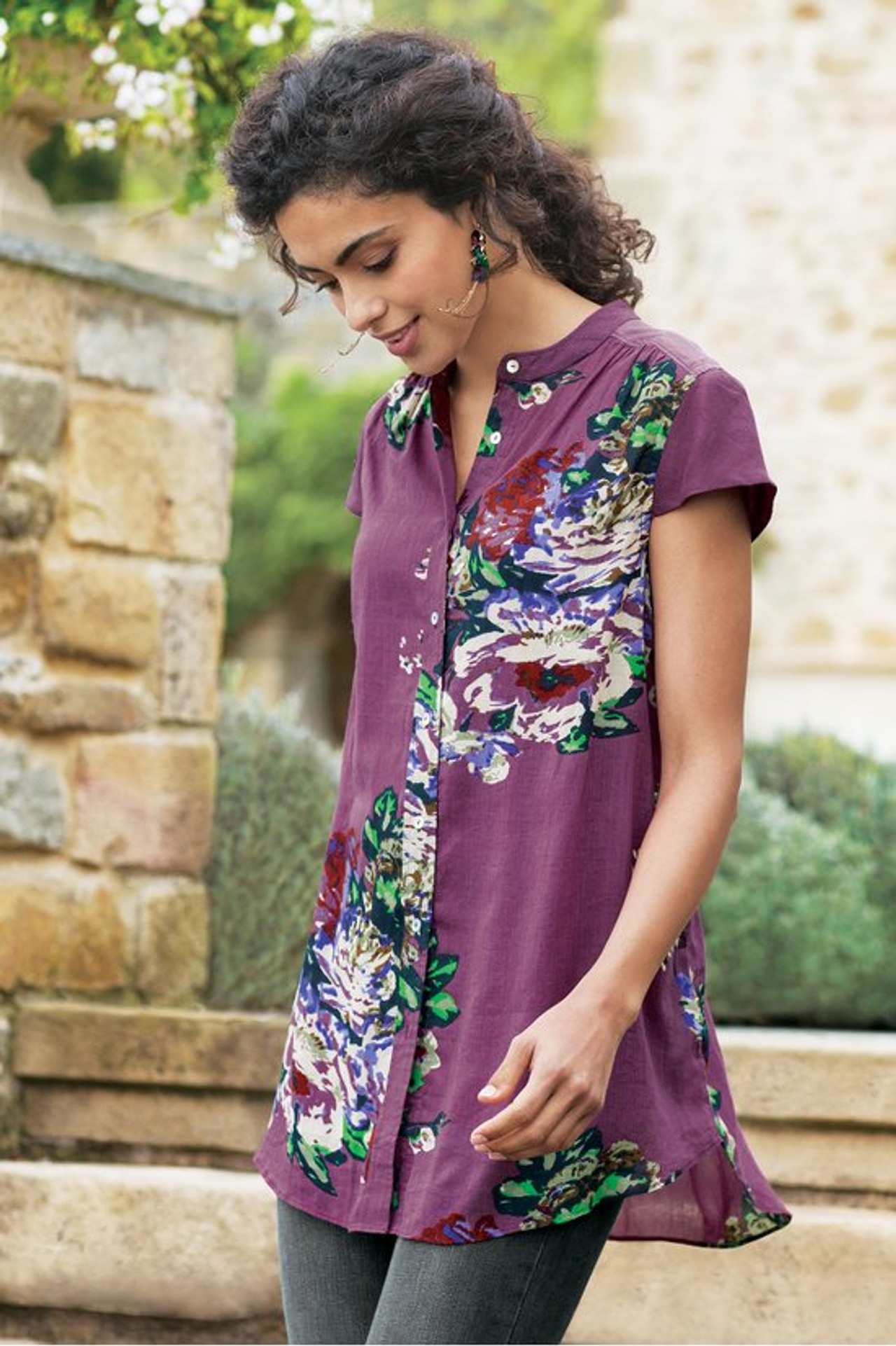 Bouquet of Roses Tunic - Soft Surroundings Outlet