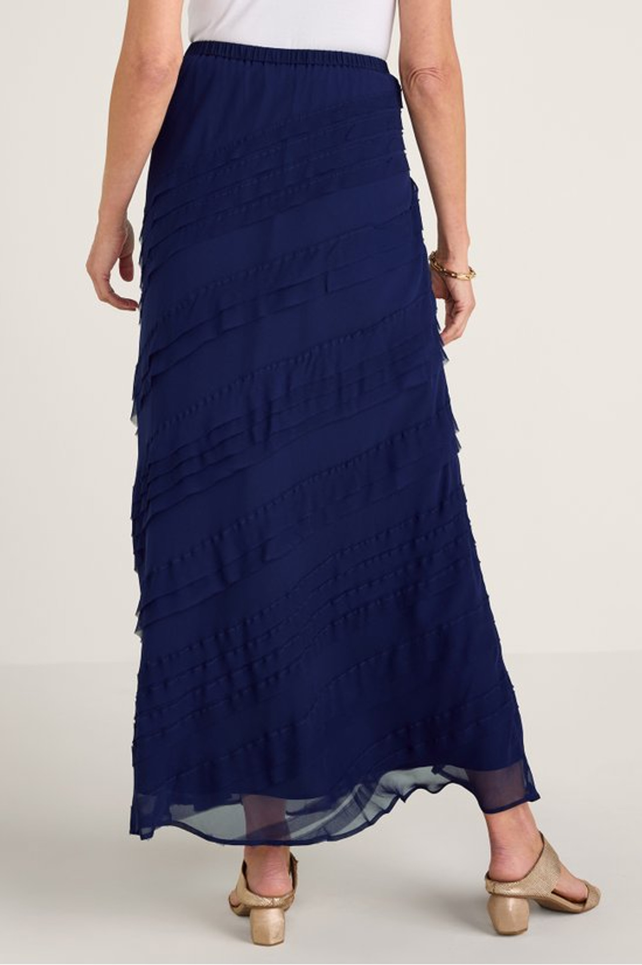 Silk Tiered Skirt - Soft Surroundings Outlet