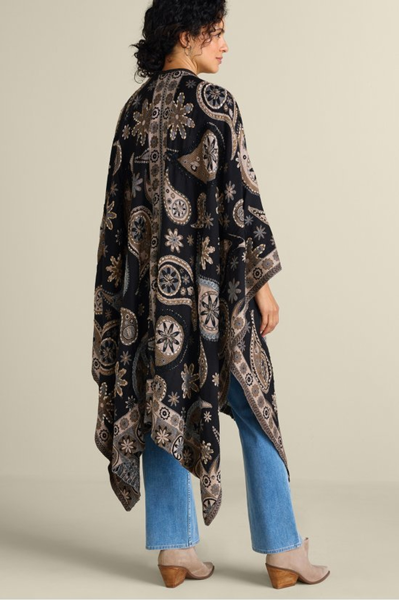 Yasmin Embroidered Wrap - Soft Surroundings Outlet