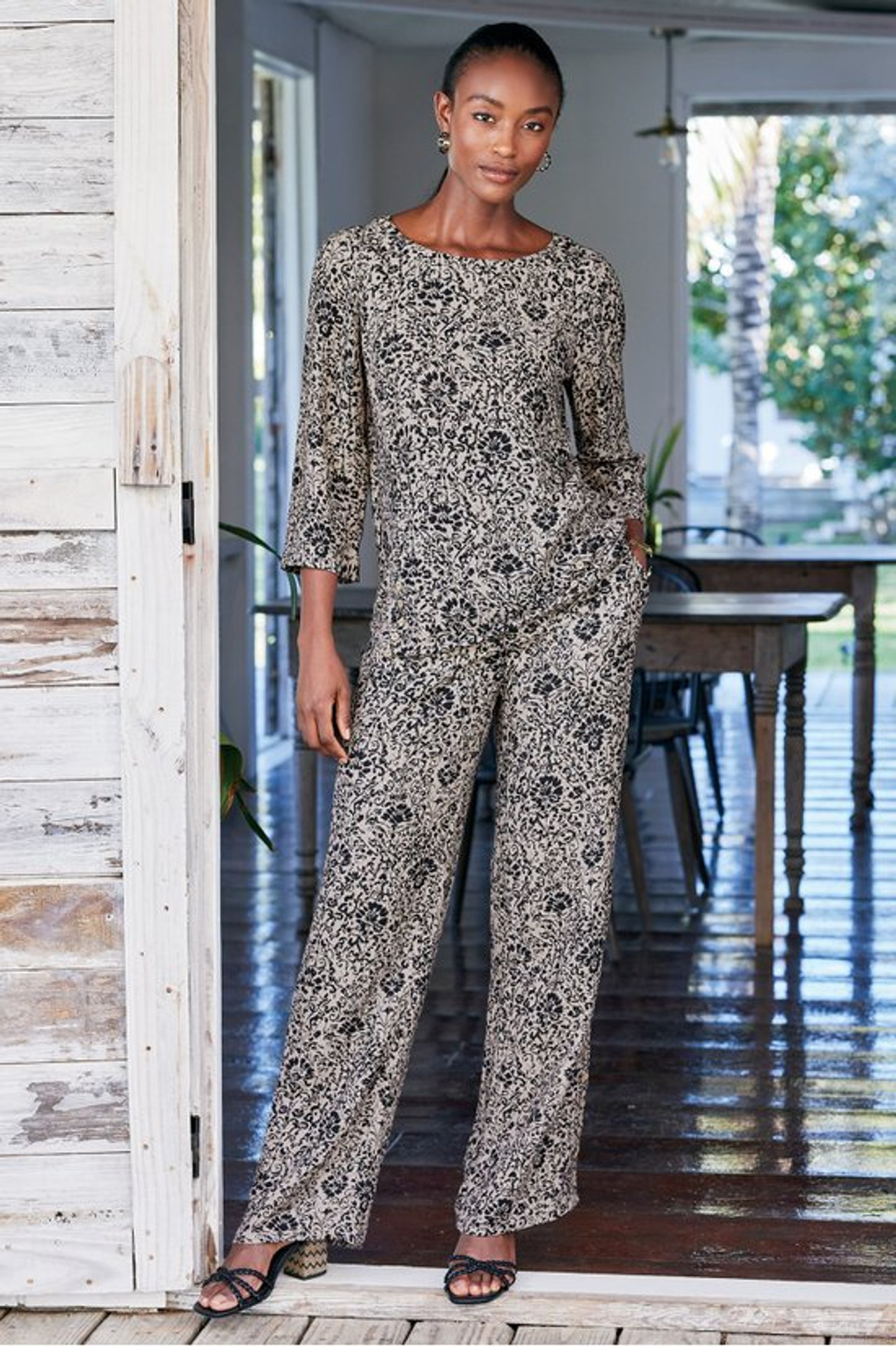 Oceo Gauze Wide-Leg Pants - Soft Surroundings Outlet