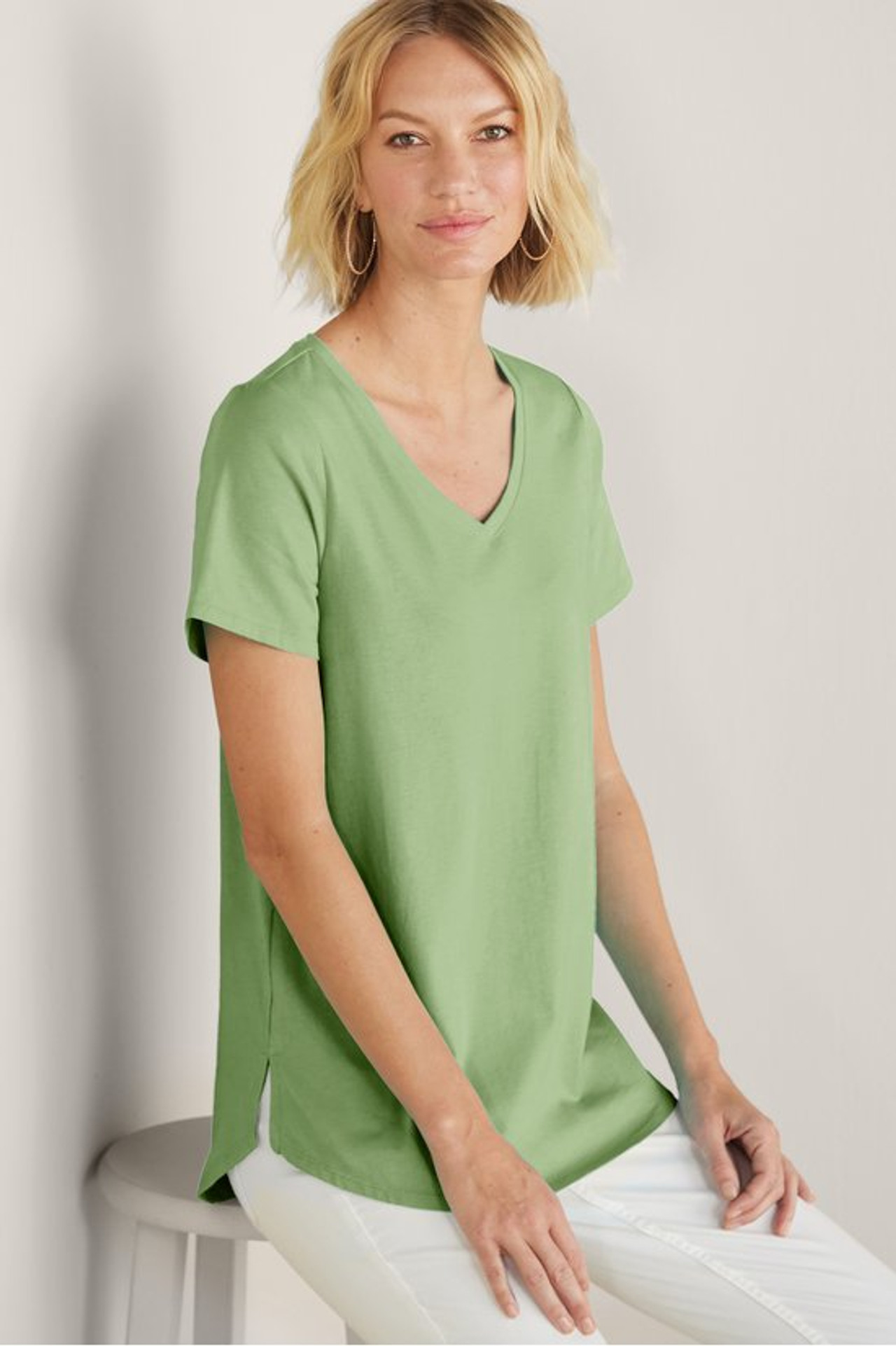 SoftEssential™ Supima® Isabel Short Sleeve Tunic - Soft Surroundings Outlet