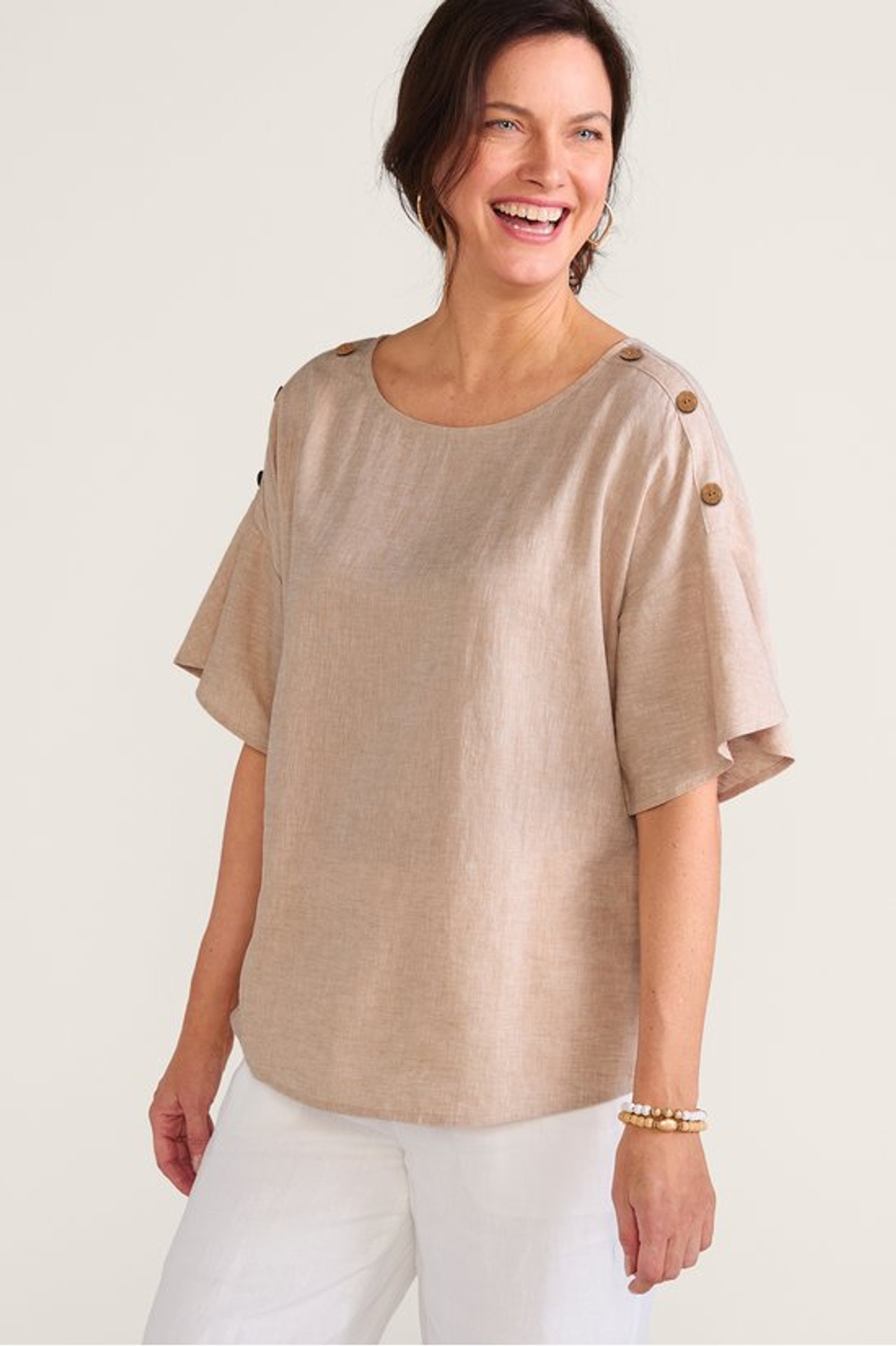Andrea Linen Blend Pullover - Soft Surroundings Outlet
