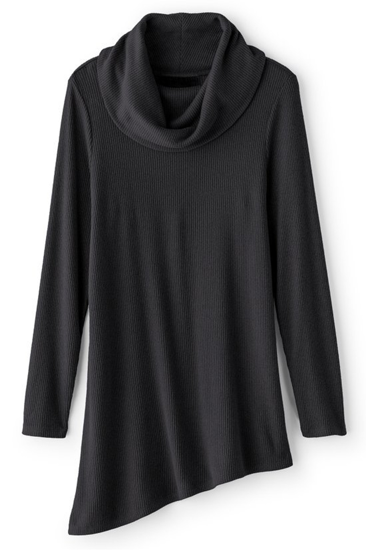 Kayla Rib Knit Cowl Neck Tunic - Soft Surroundings Outlet