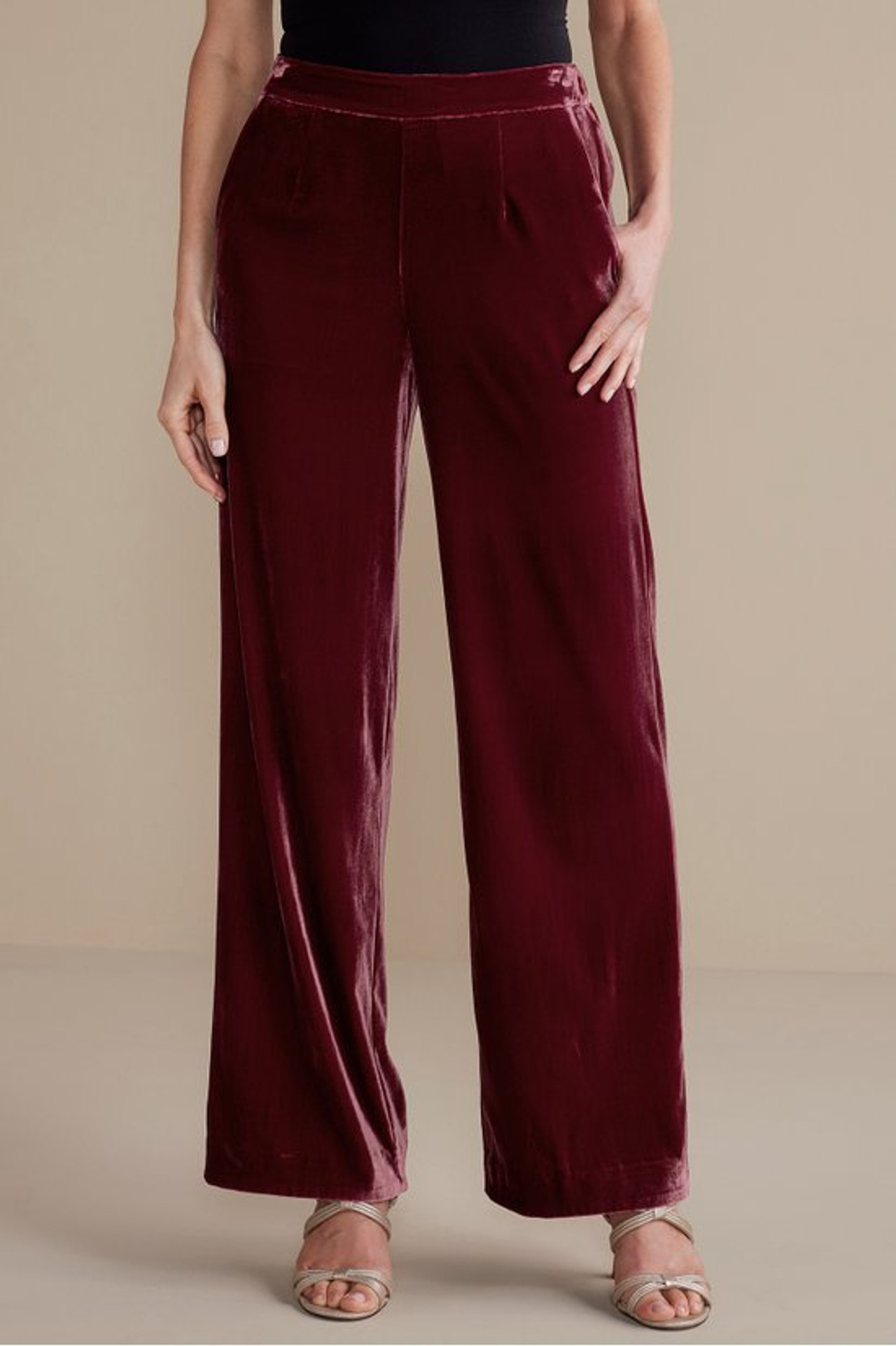Aria Velvet Wide Leg Pants - Soft Surroundings Outlet
