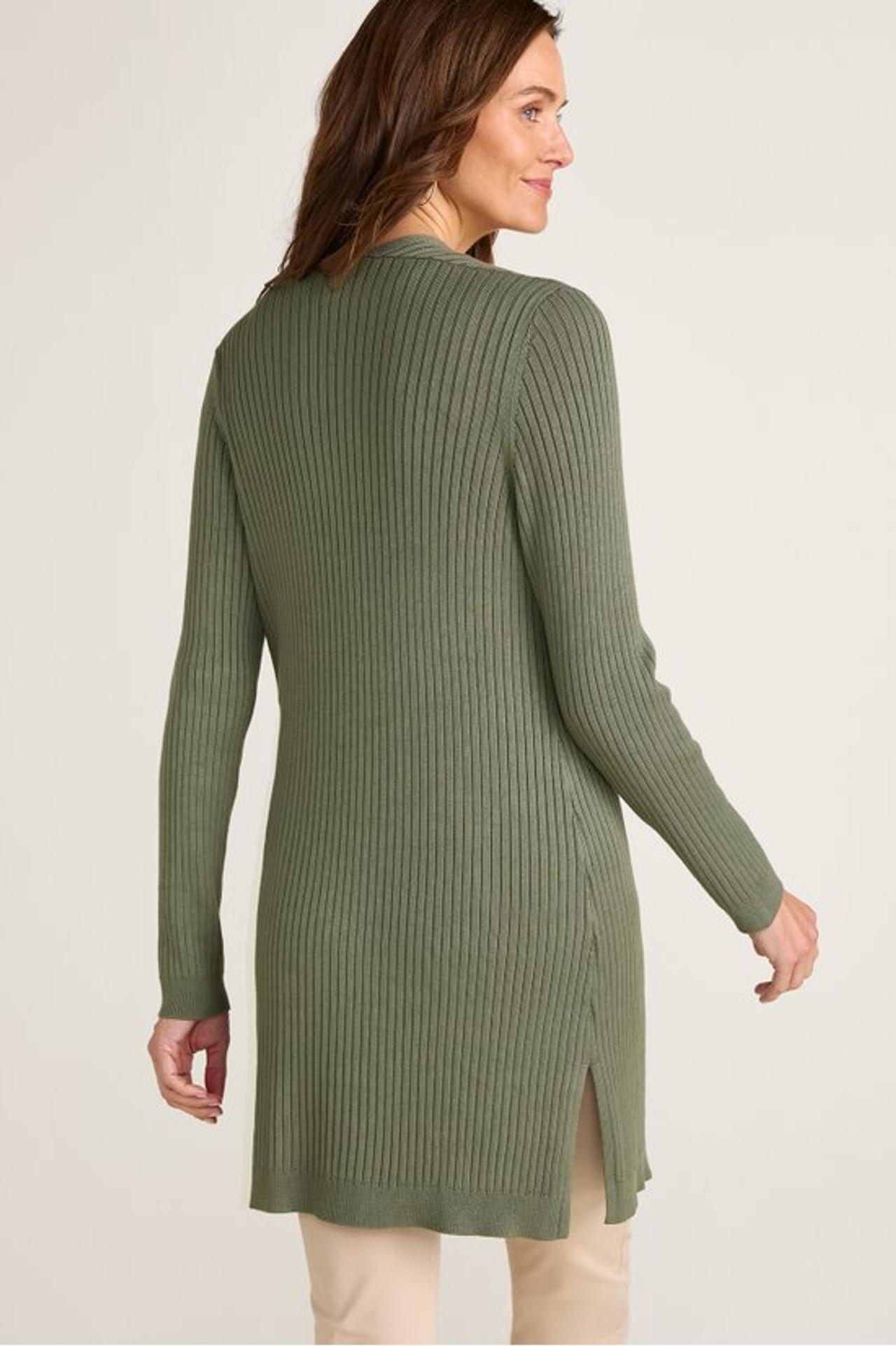 SoftEssential™ Ribbed Long Cardi - Soft Surroundings Outlet