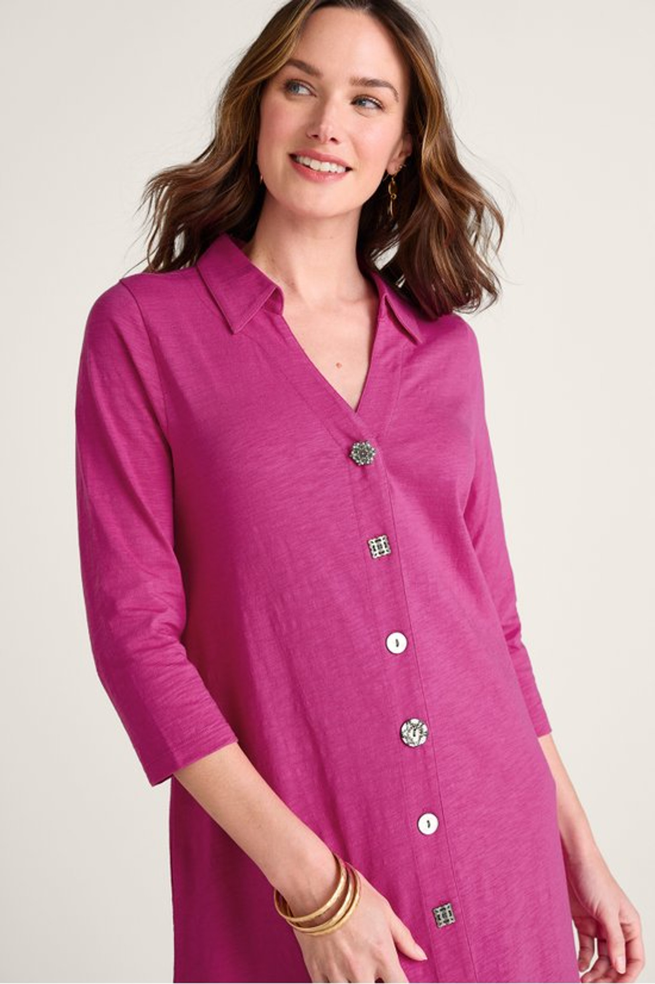 Danielle ¾ Sleeve Maxi Dress - Soft Surroundings Outlet