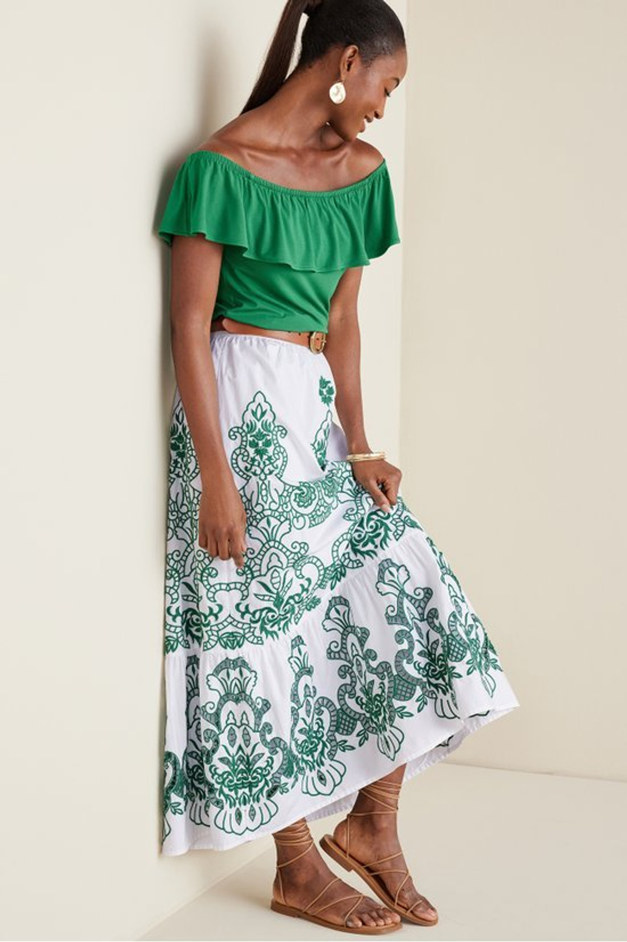 Ramona Embroidered Maxi Skirt - Soft Surroundings Outlet