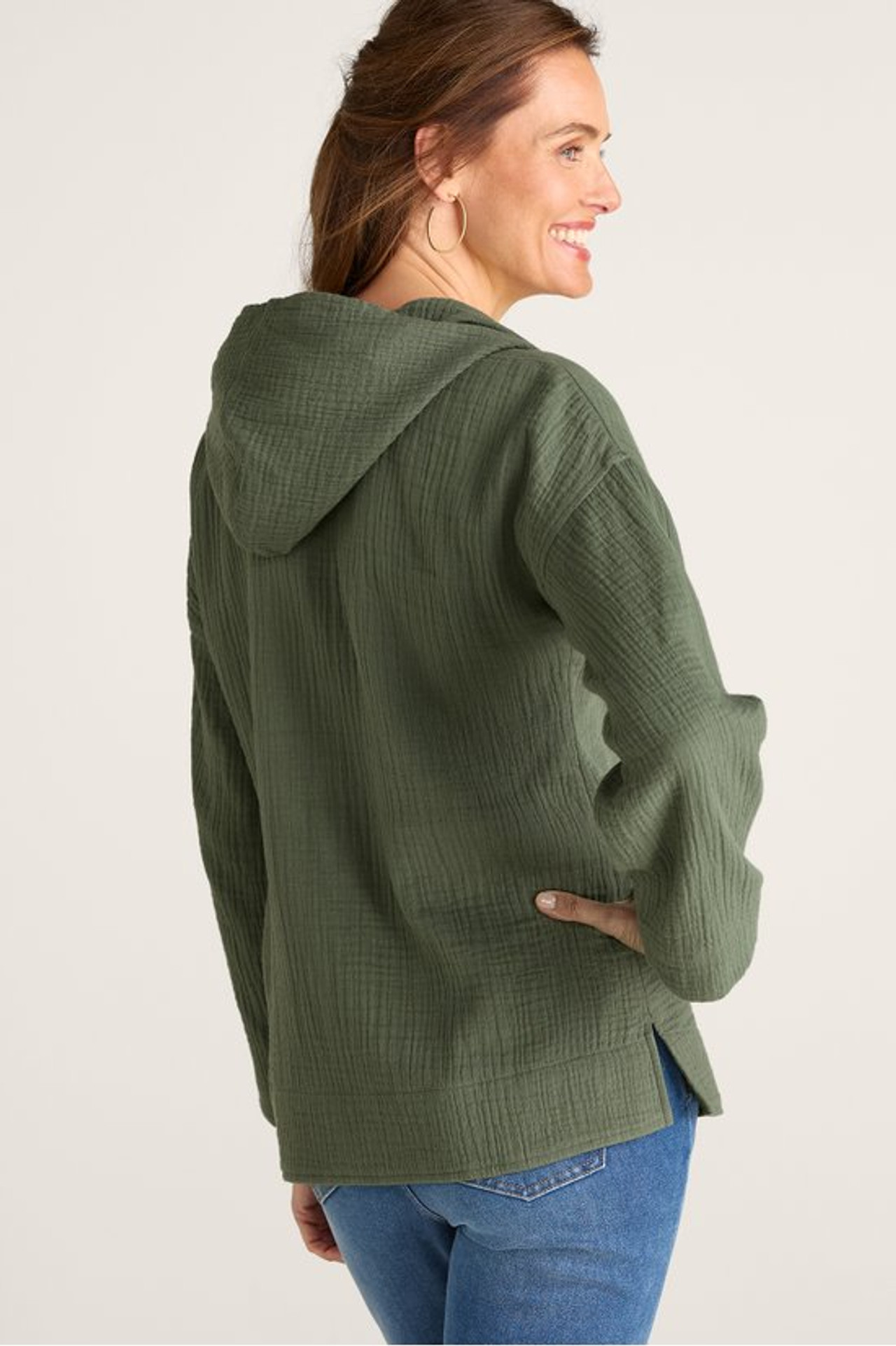 Kemia Gauze Hoodie - Soft Surroundings Outlet