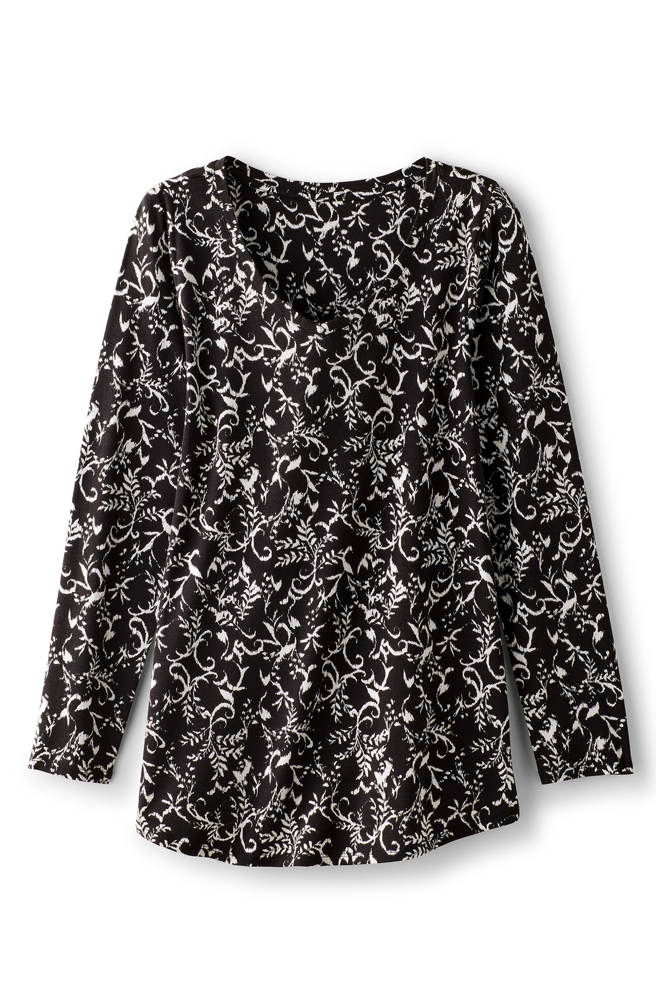 SoftEssential™ Supima® Isabel Long Sleeve Tunic - Soft Surroundings Outlet